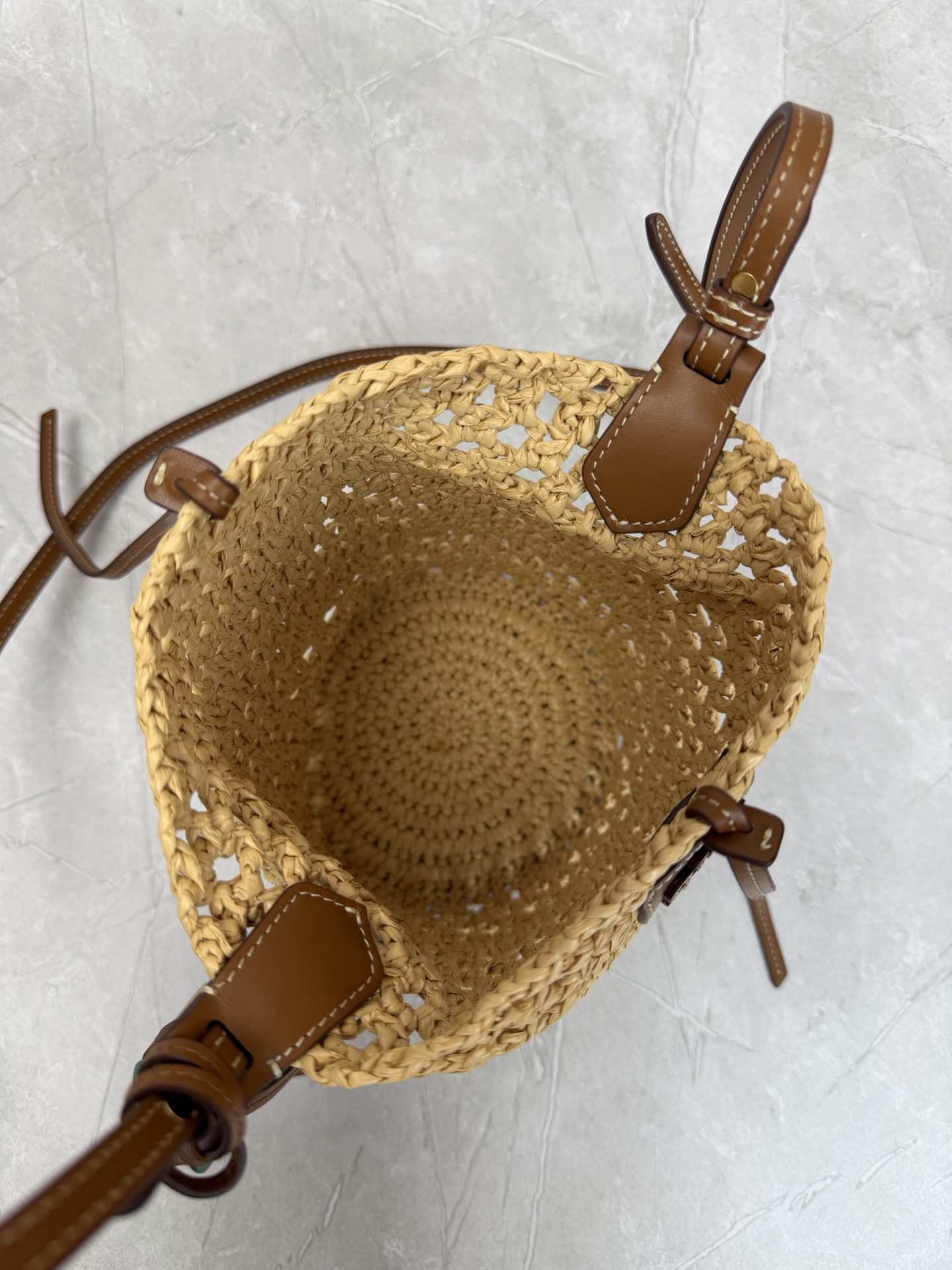 Miu Miu Woven Straw Bucket Bag