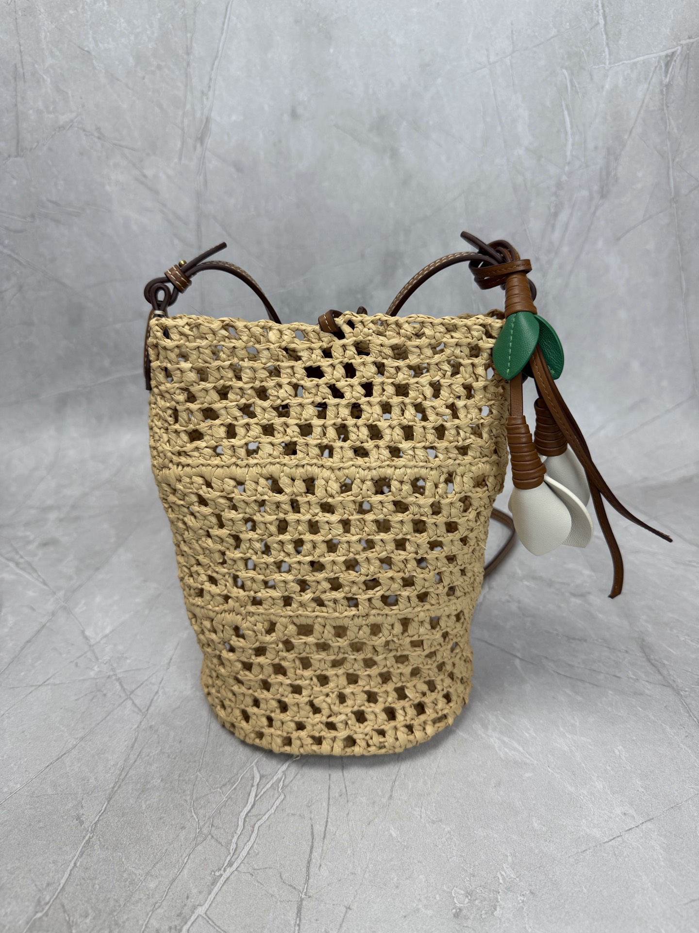 Miu Miu Woven Straw Bucket Bag