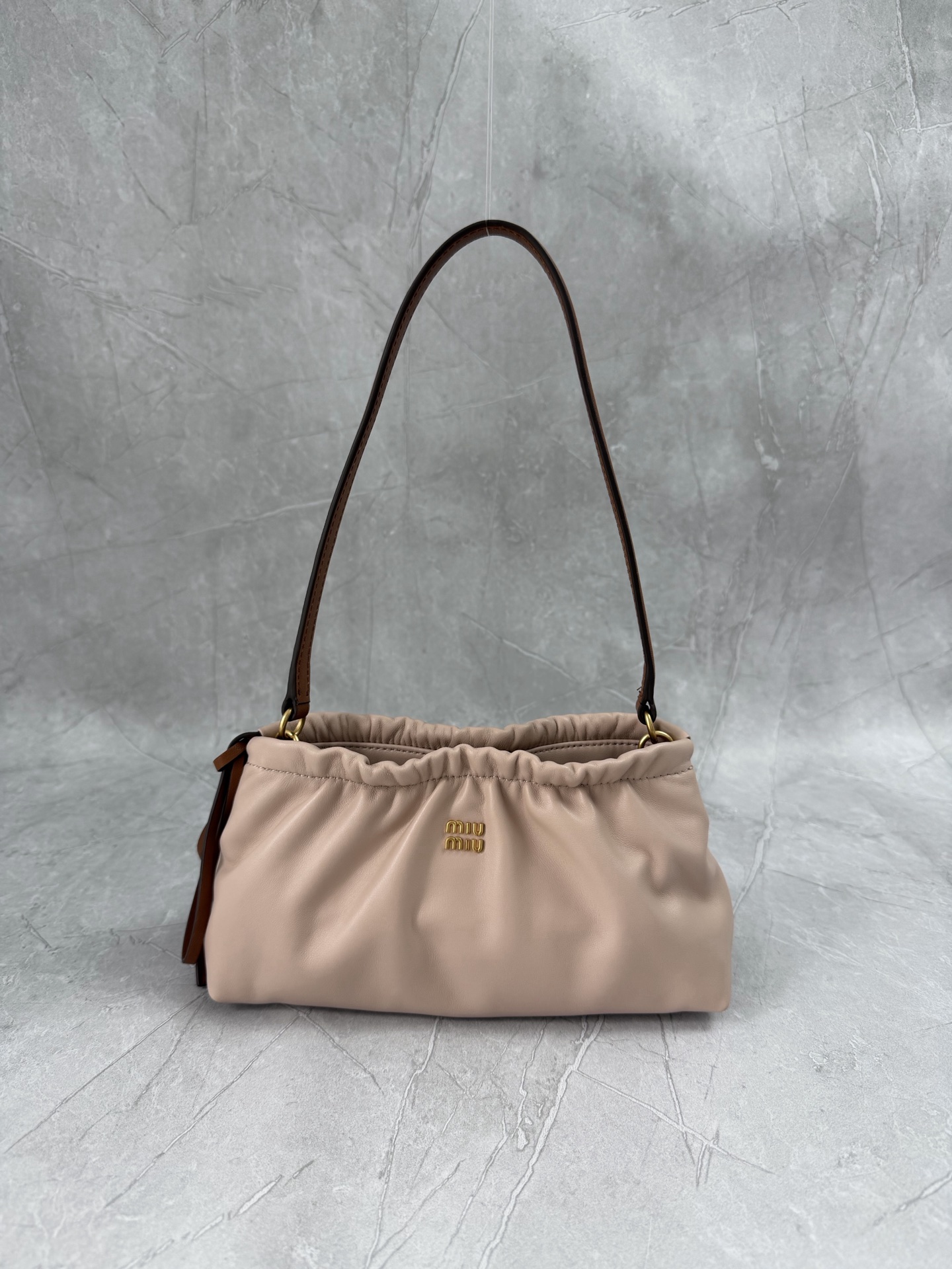 Miu Miu Pink Gathered Shoulder Bag