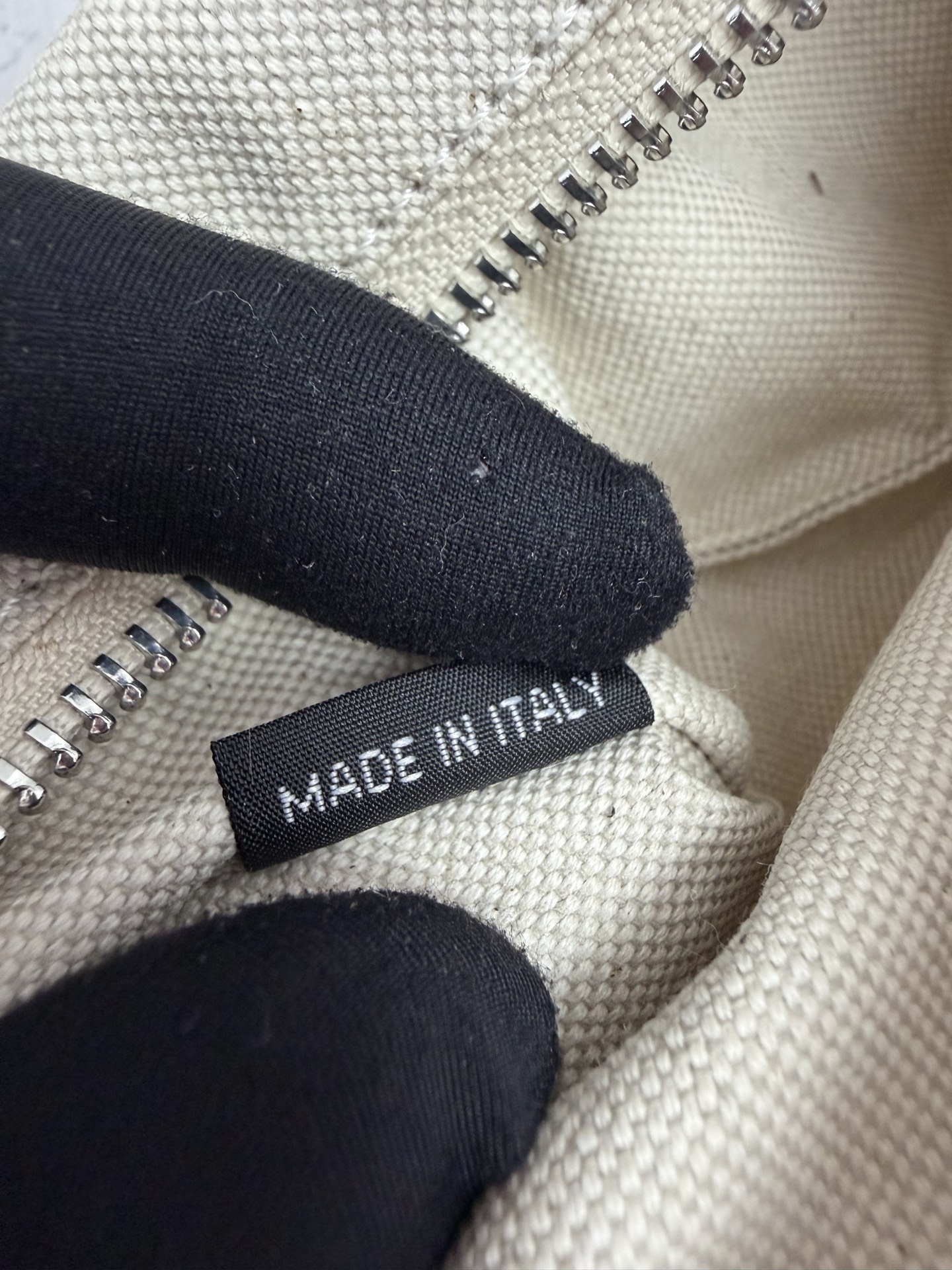 MIU MIU Beige Openwork Logo Tote Bag
