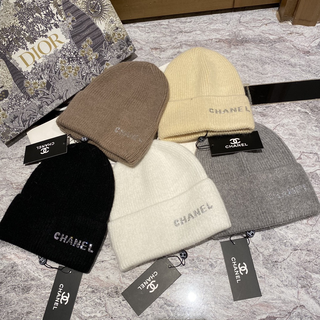 Chanel Top Hats Knitted Hat Knitting Rabbit Hair