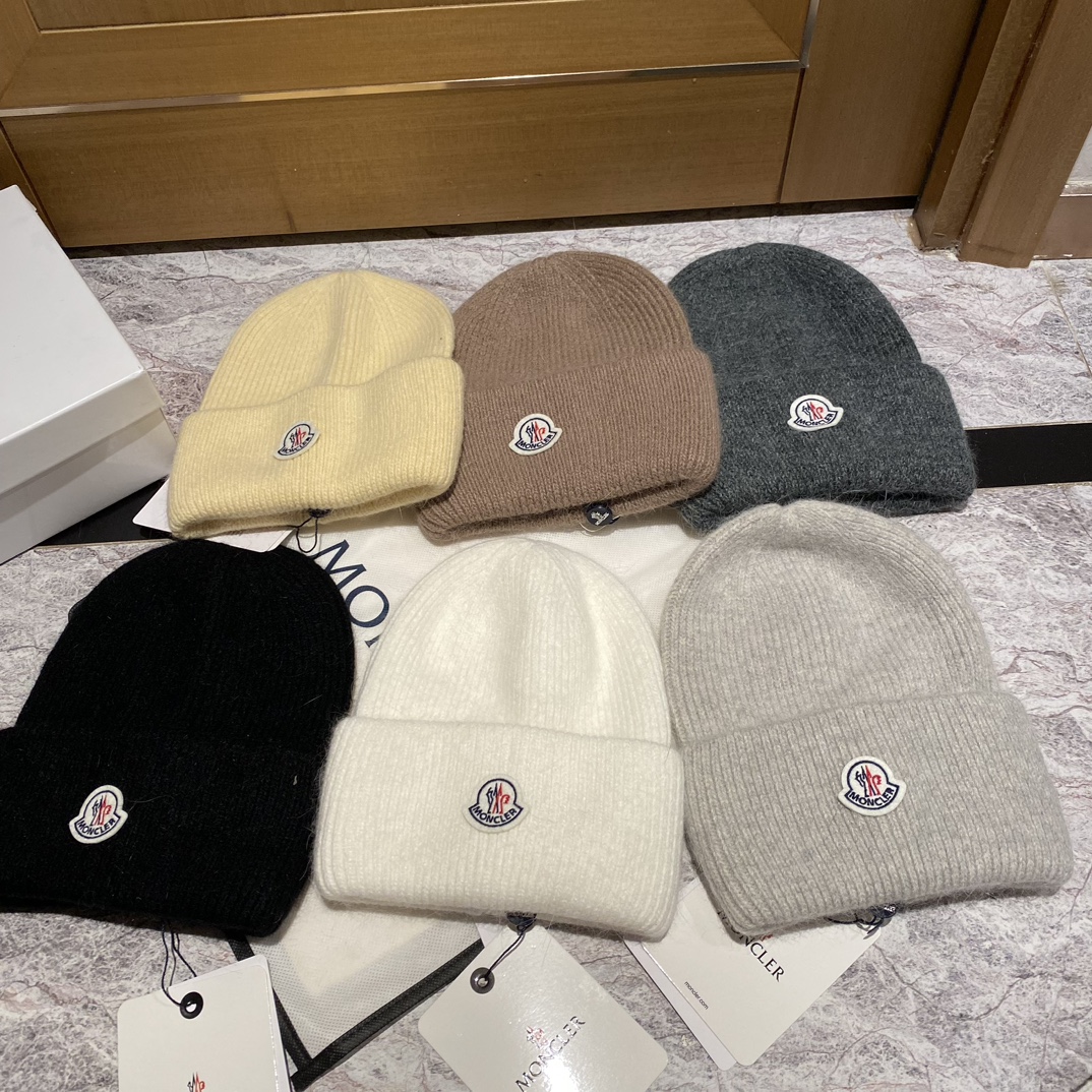 Moncler Hats Knitted Hat Knitting Rabbit Hair