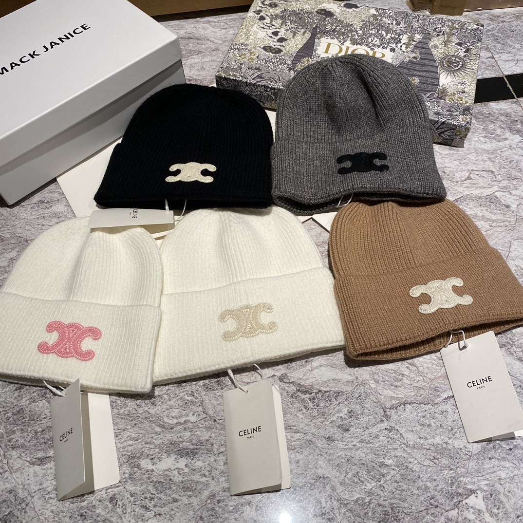 Celine Hats Knitted Hat Cashmere Knitting