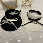 MiuMiu Hats Empty Top Hat Straw Hat Summer Collection