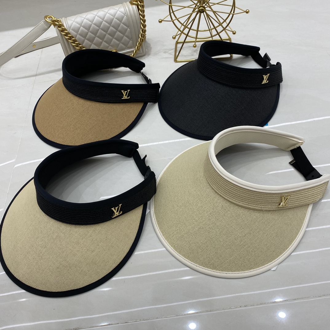 Louis Vuitton Hats Empty Top Hat Straw Hat Summer Collection