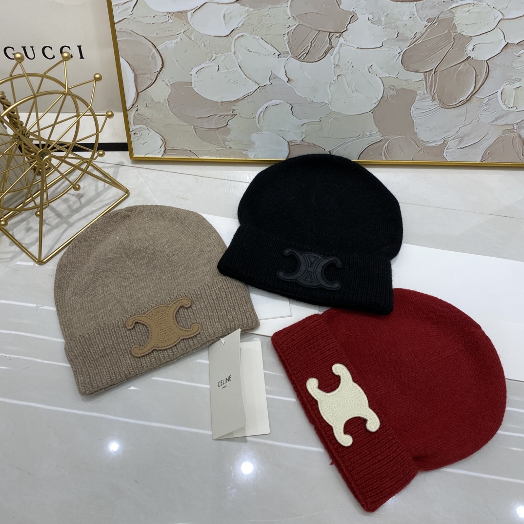 سيلين قبعة قبعة محاكة محبوك صوف .