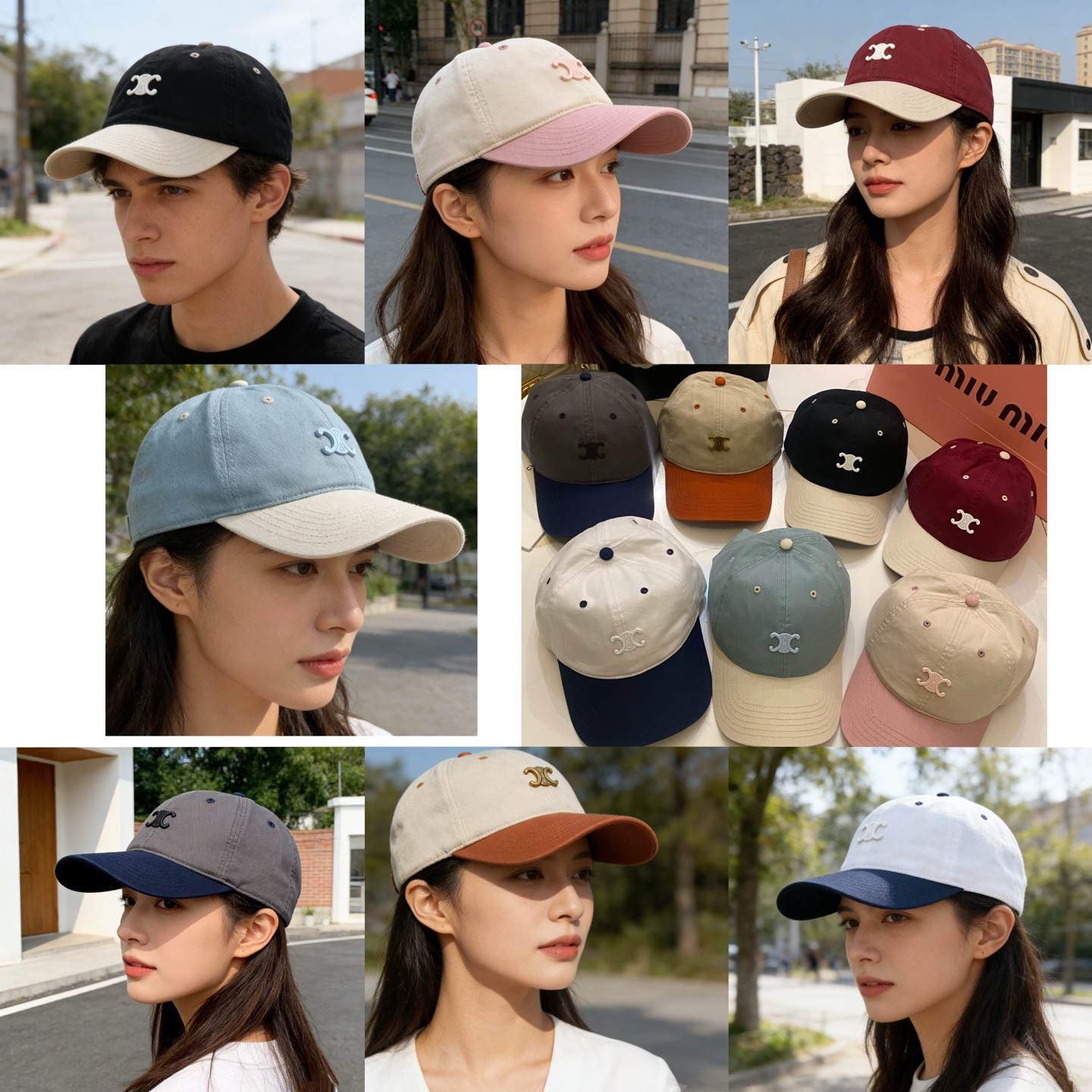 🎀Celine 拼色棒球帽