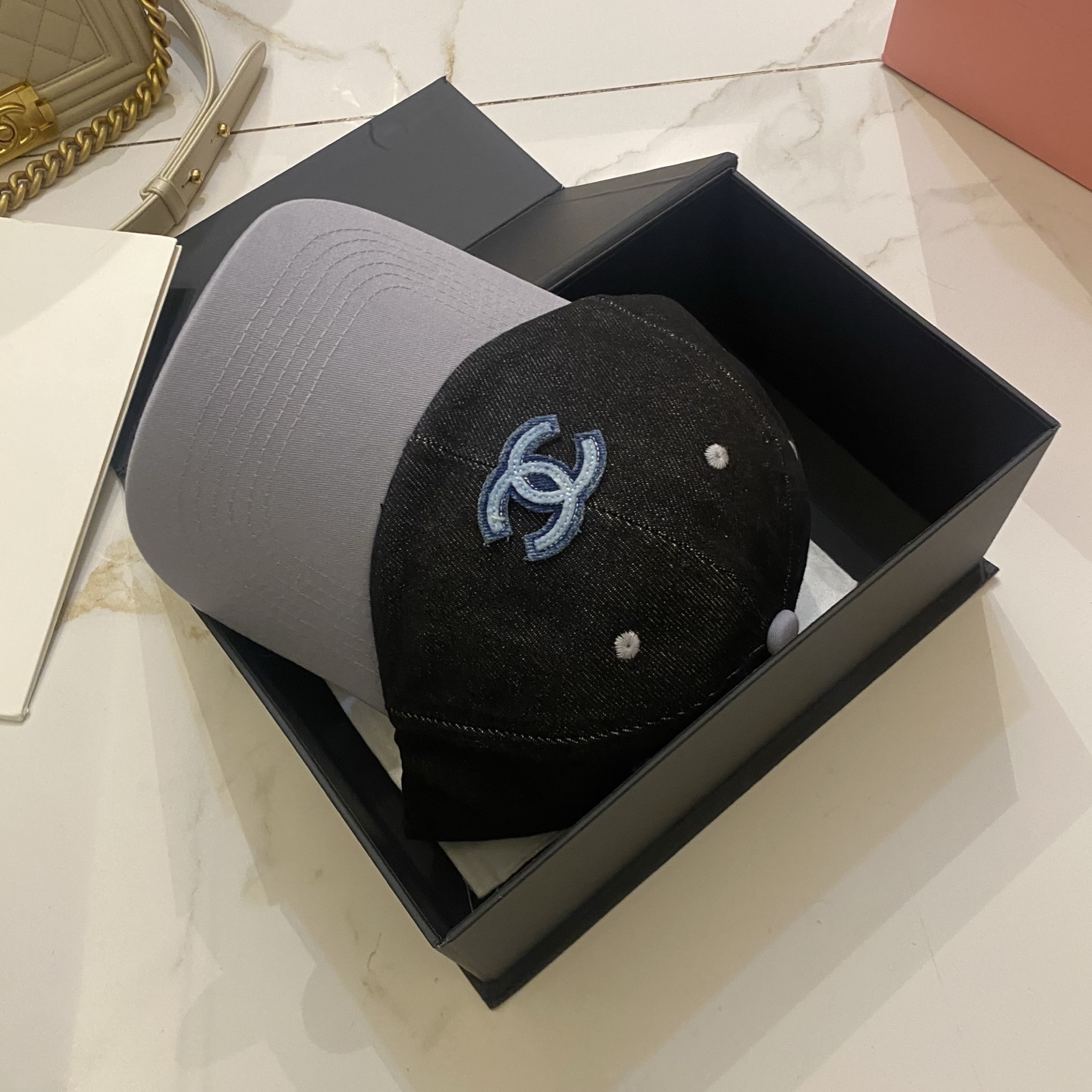 🎀Chanel 拼色牛仔棒球帽