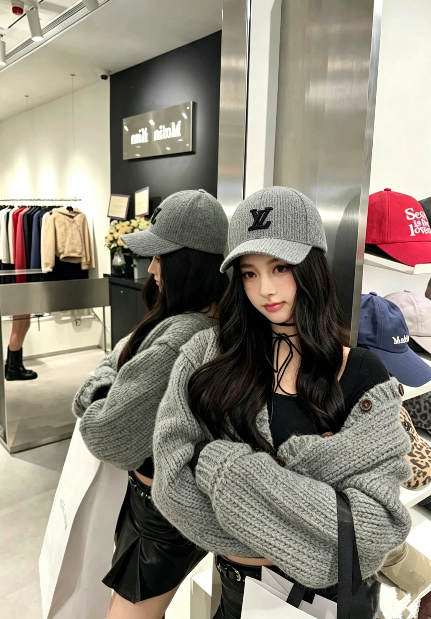 루이비통 캐시미어 베이스볼 캡 상세 이미지 2