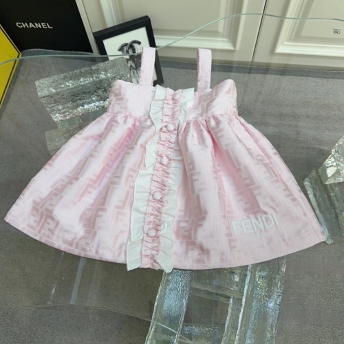 Fendi Kids' Pink Logo-Patterned Ruffle-Trim Sundress (Sizes 90-160cm) 1 Fendi Kids' Pink Logo-Patterned Ruffle-Trim Sundress (Sizes 90-160cm)