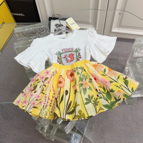 Fendi Kids' Floral Print T-Shirt & Skirt Set - Sizes 80-160cm 1 Fendi Kids' Floral Print T-Shirt & Skirt Set - Sizes 80-160cm