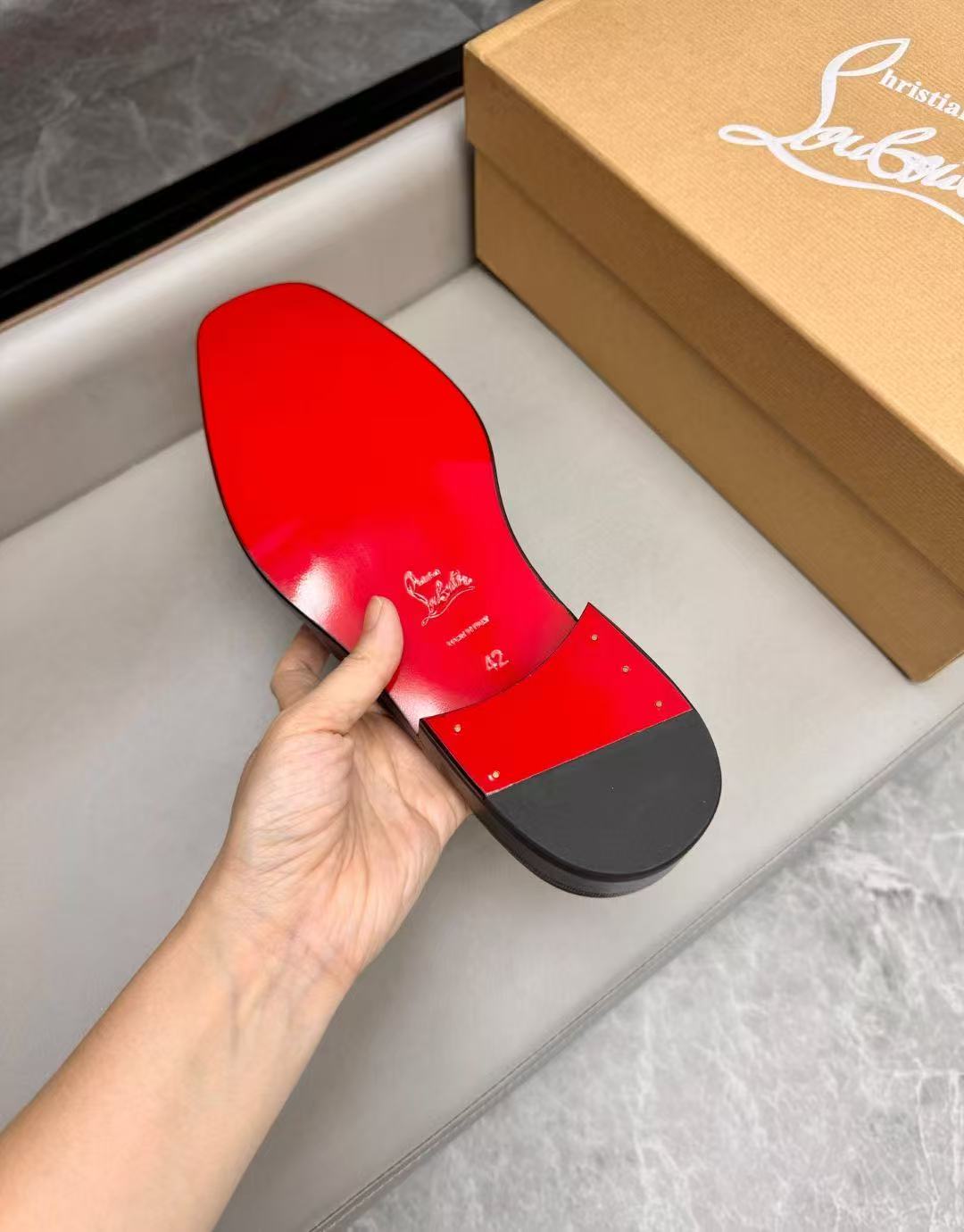 Christian Louboutin Style Leather Men's Shoes Men's Shoes Men's Shoes detail image 9 from source 782752