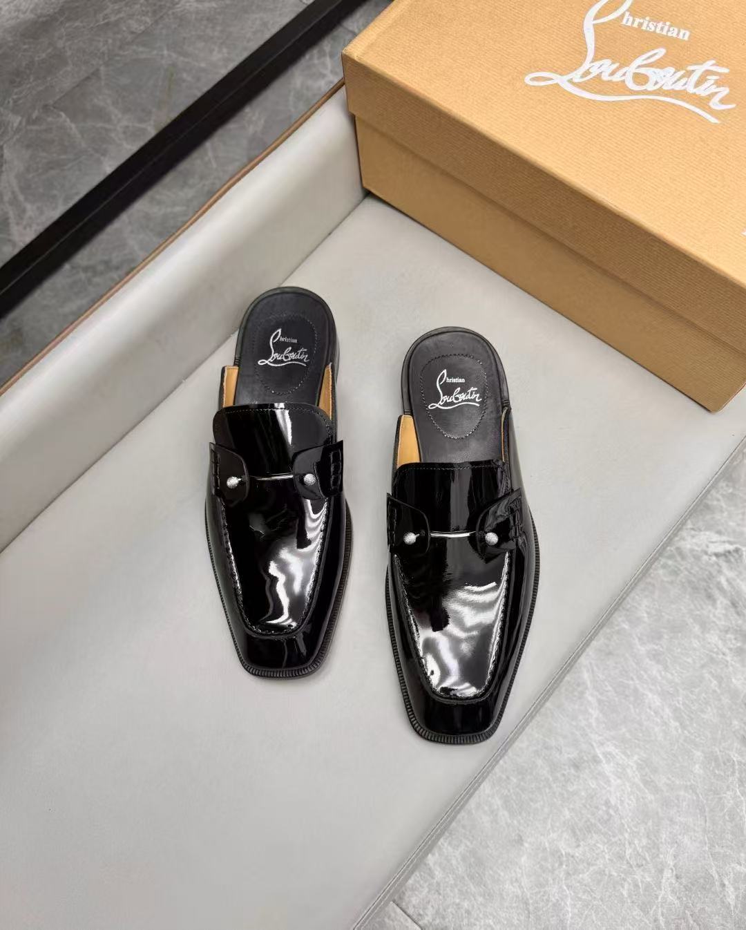 Christian Louboutin Style Leather Men's Shoes Men's Shoes Men's Shoes detail image 4 from source 782751