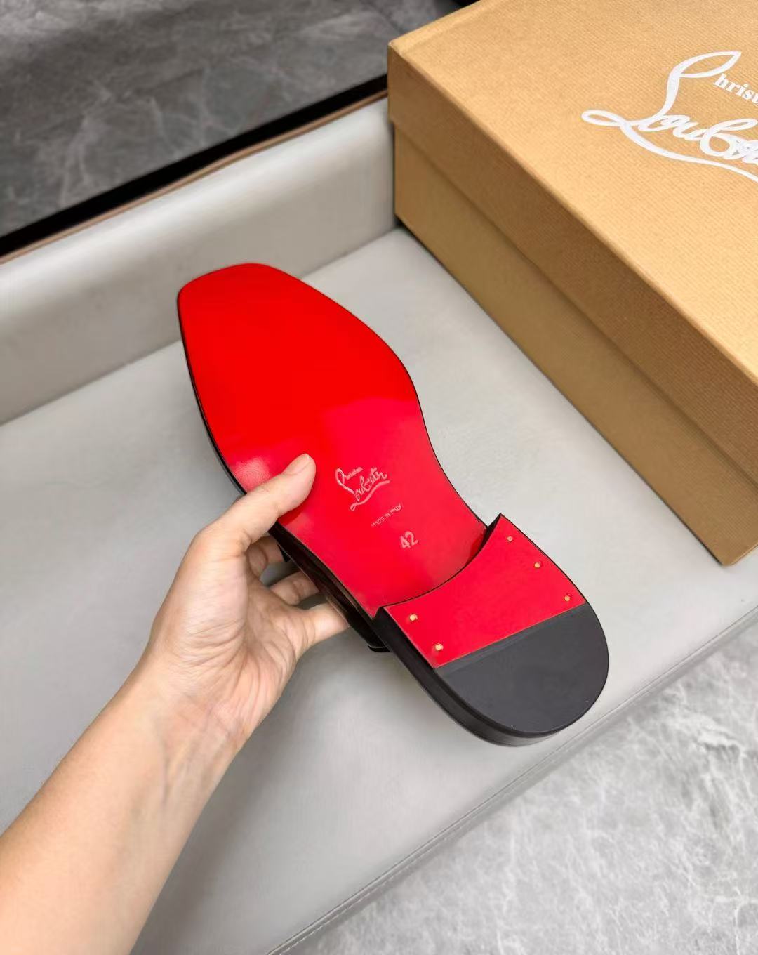 Christian Louboutin Style Leather Men's Shoes Men's Shoes Men's Shoes detail image 8 from source 782751
