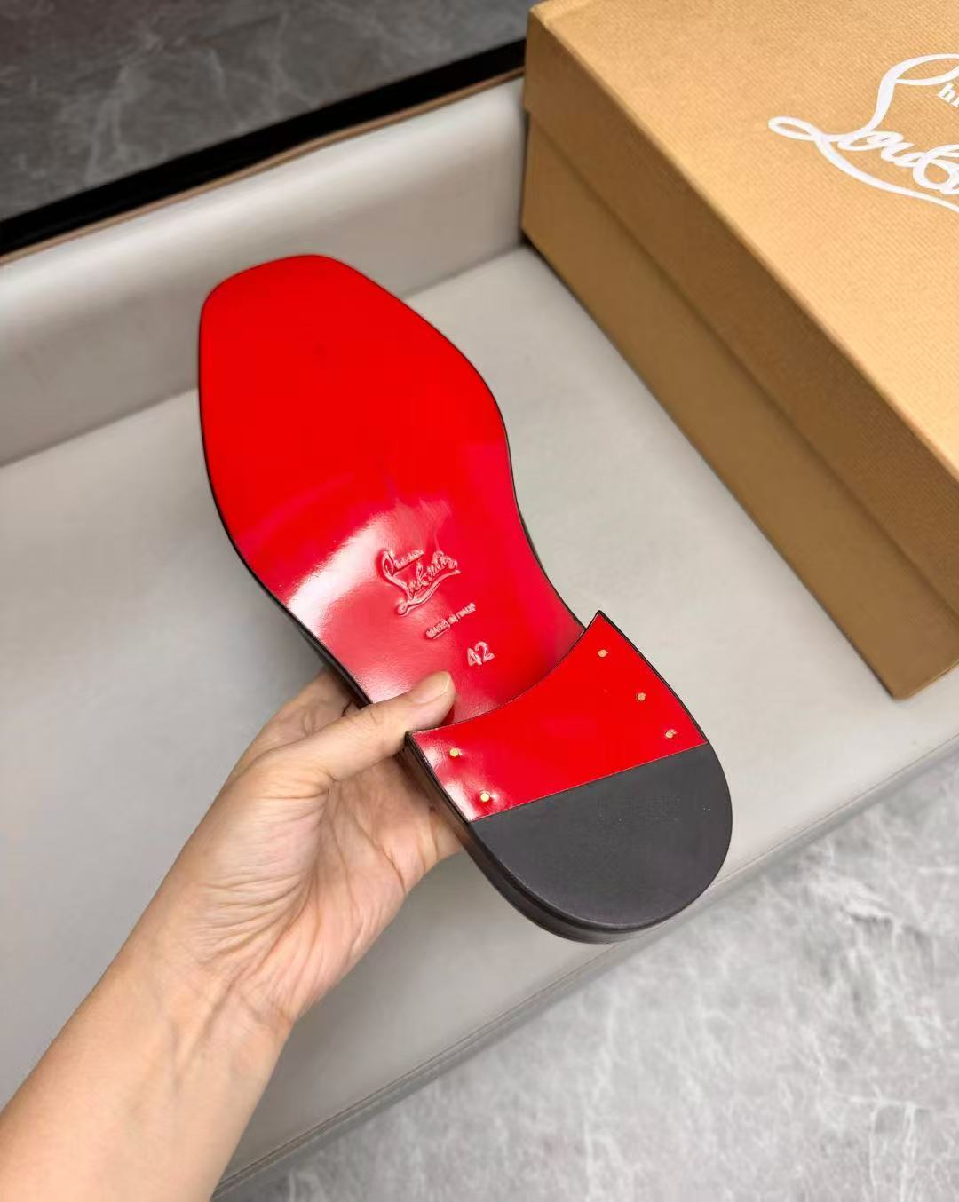 Christian Louboutin Style Leather Men's Shoes Men's Shoes Men's Shoes detail image 9 from source 782753