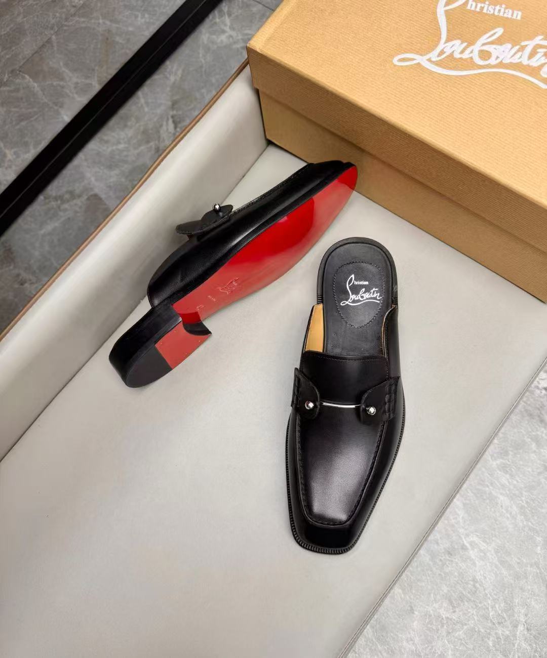 Christian Louboutin Style Leather Men's Shoes Men's Shoes Men's Shoes detail image 3 from source 782753