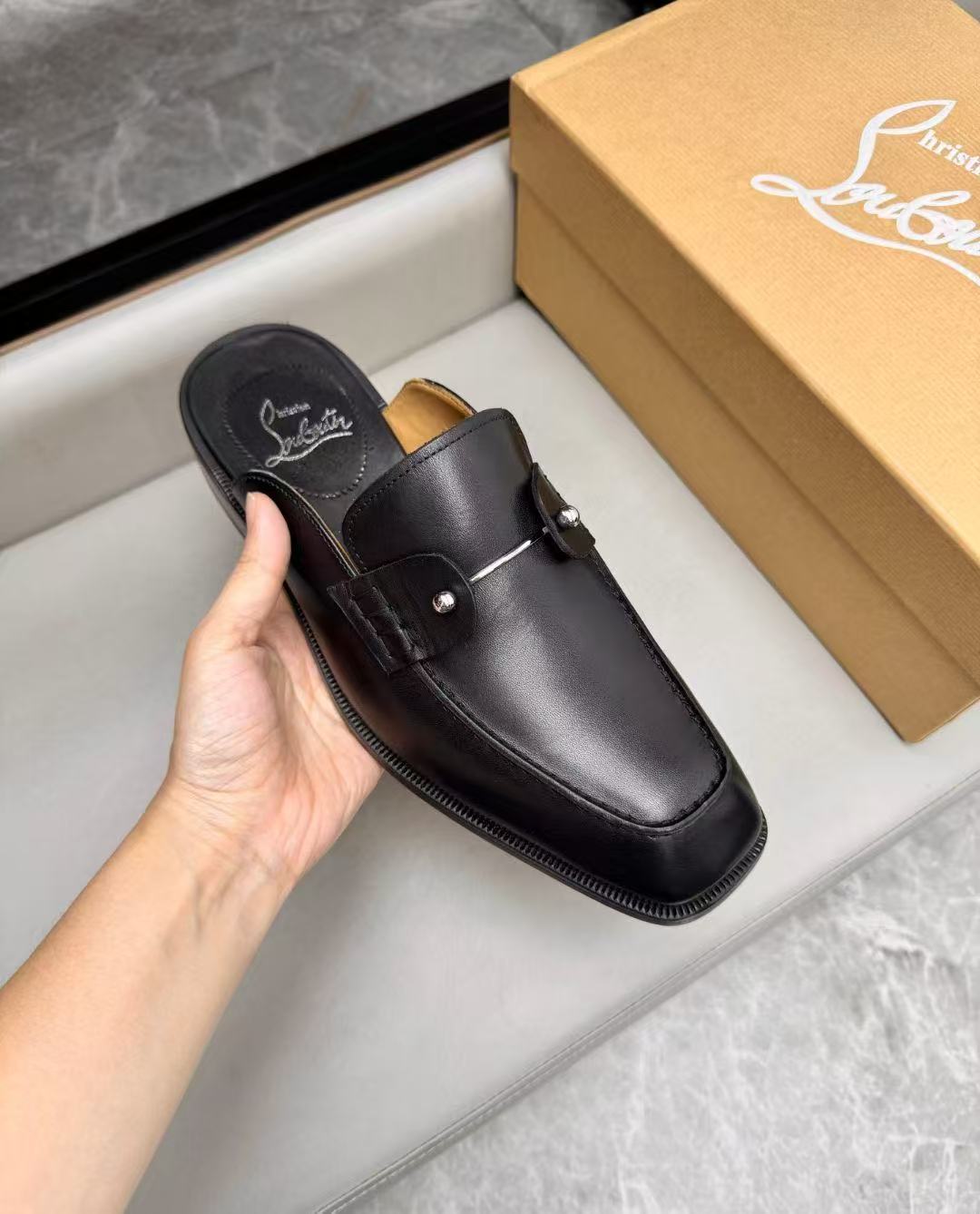 Christian Louboutin Style Leather Men's Shoes Men's Shoes Men's Shoes detail image 7 from source 782753