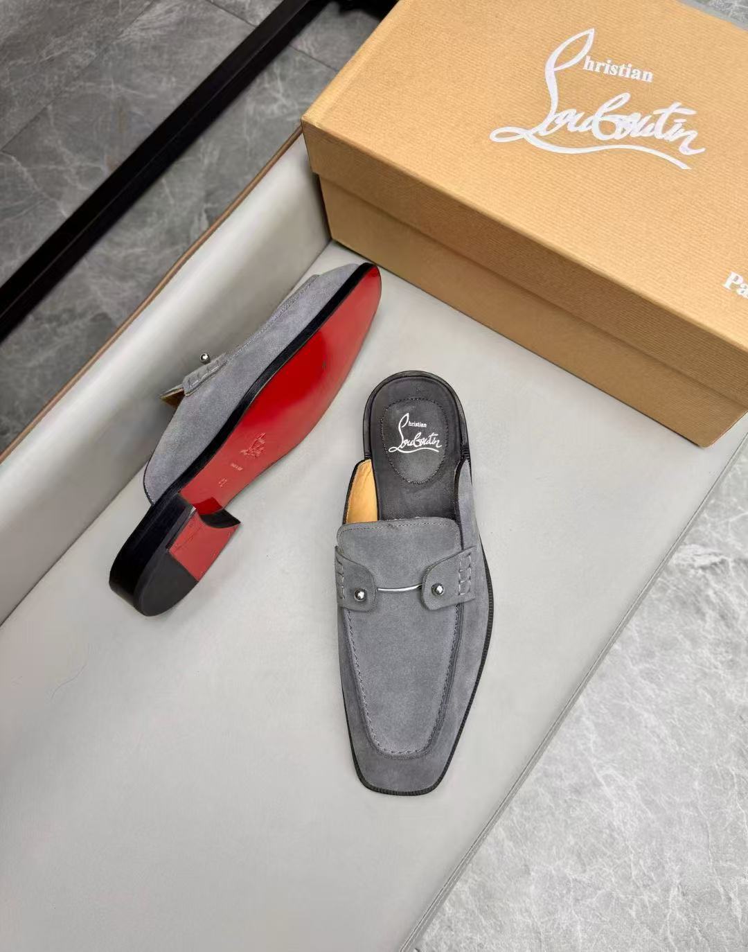 Christian Louboutin Style Leather Men's Shoes Men's Shoes Men's Shoes detail image 3 from source 782758