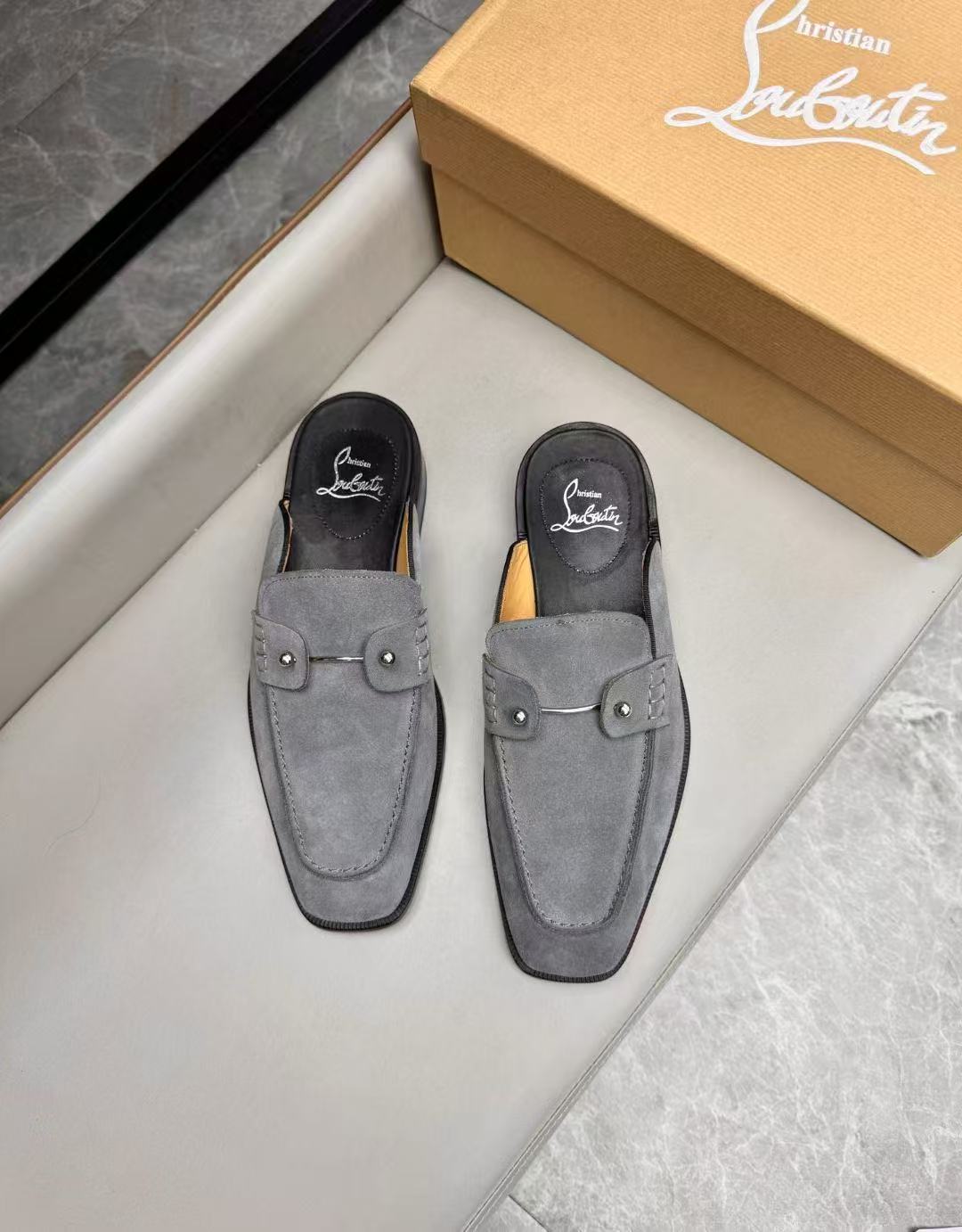 Christian Louboutin Style Leather Men's Shoes Men's Shoes Men's Shoes detail image 4 from source 782758