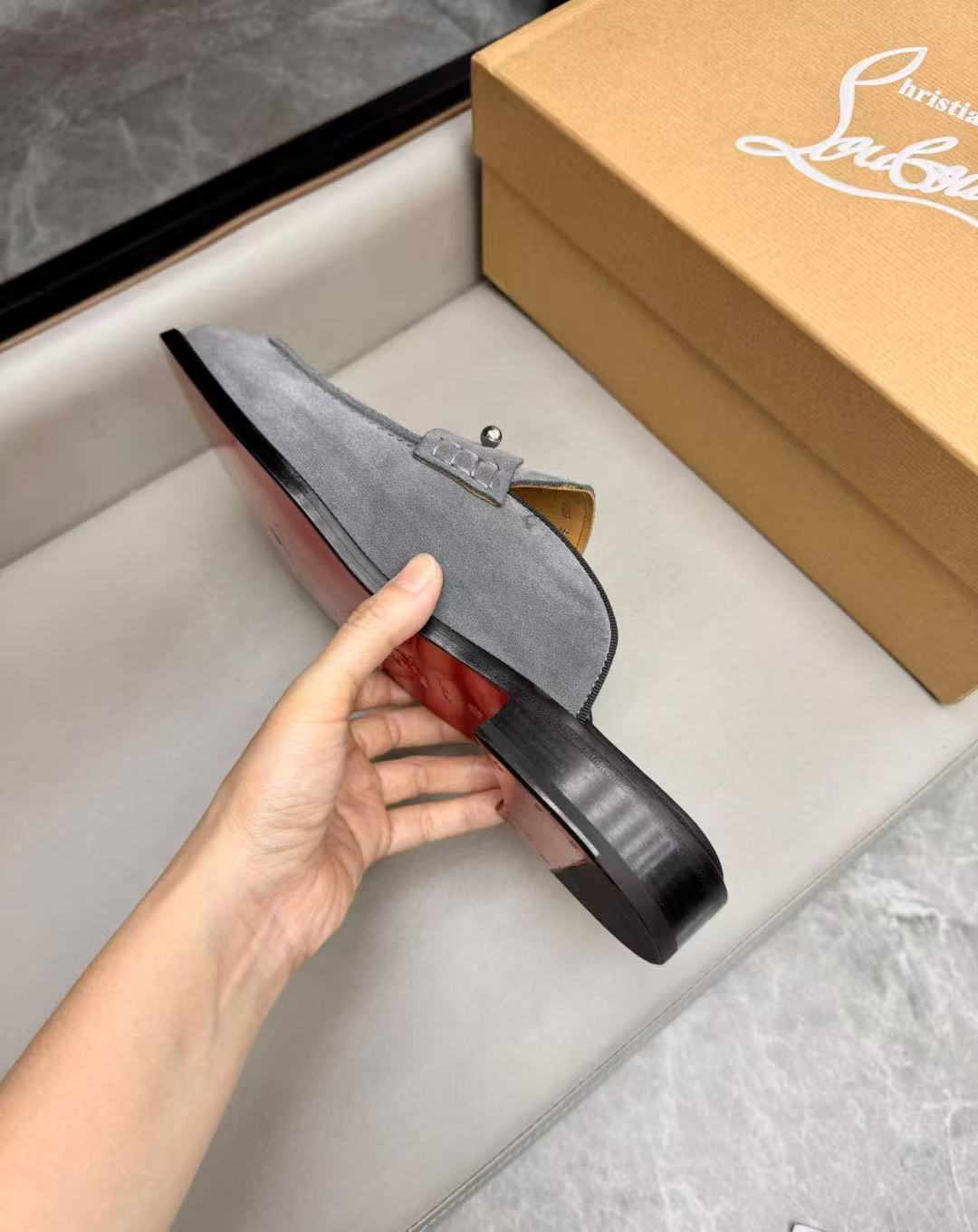 Christian Louboutin Style Leather Men's Shoes Men's Shoes Men's Shoes detail image 8 from source 782758