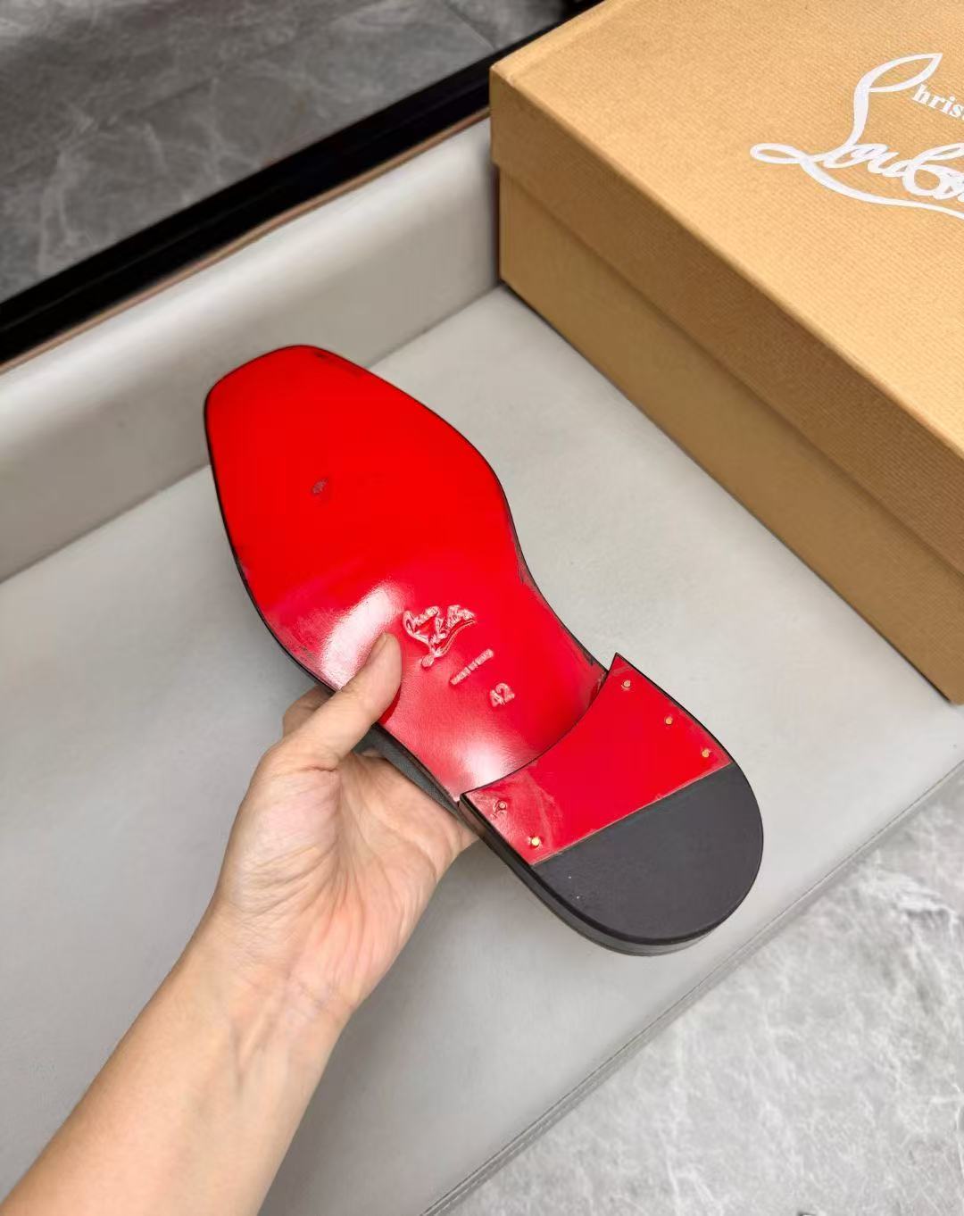 Christian Louboutin Style Leather Men's Shoes Men's Shoes Men's Shoes detail image 9 from source 782758