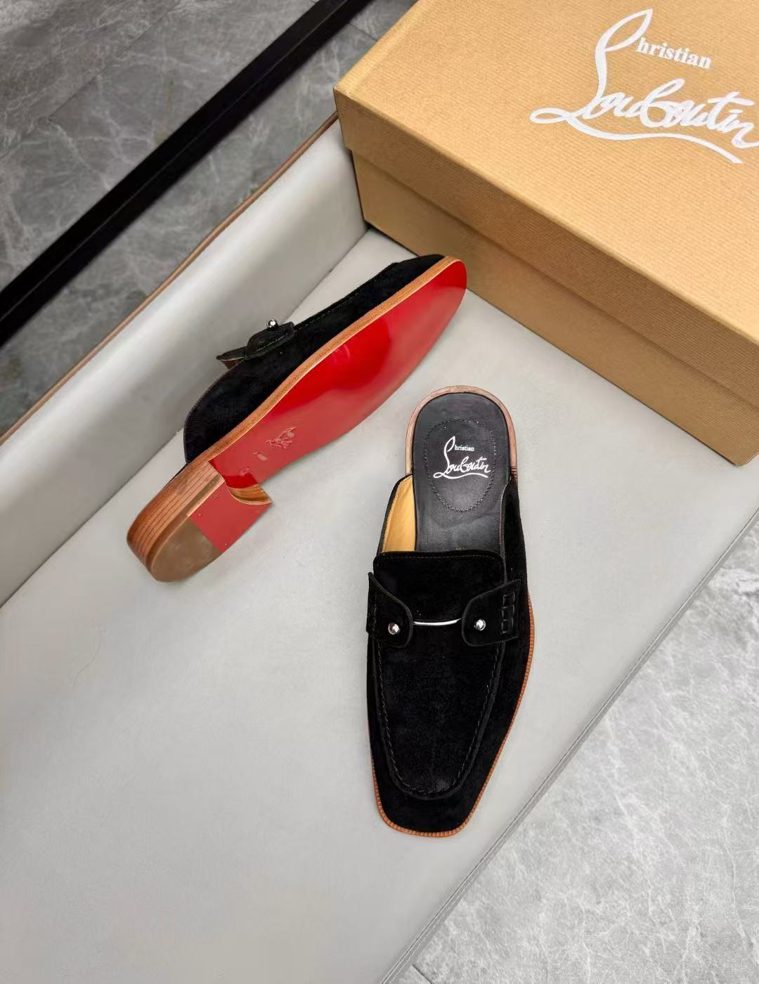 Christian Louboutin Style Leather Men's Shoes Men's Shoes Men's Shoes detail image 3 from source 782760