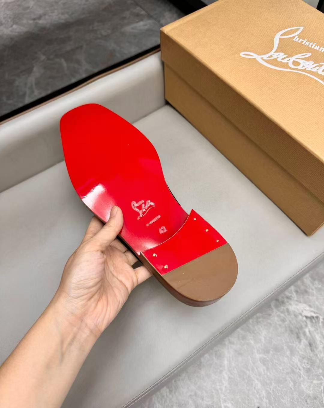 Christian Louboutin Style Leather Men's Shoes Men's Shoes Men's Shoes detail image 9 from source 782760