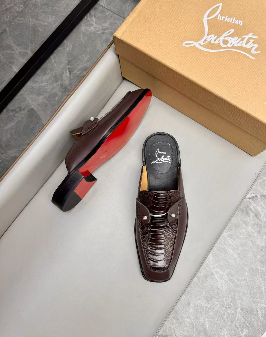 Christian Louboutin Style Leather Men's Shoes Men's Shoes Men's Shoes detail image 3 from source 782763