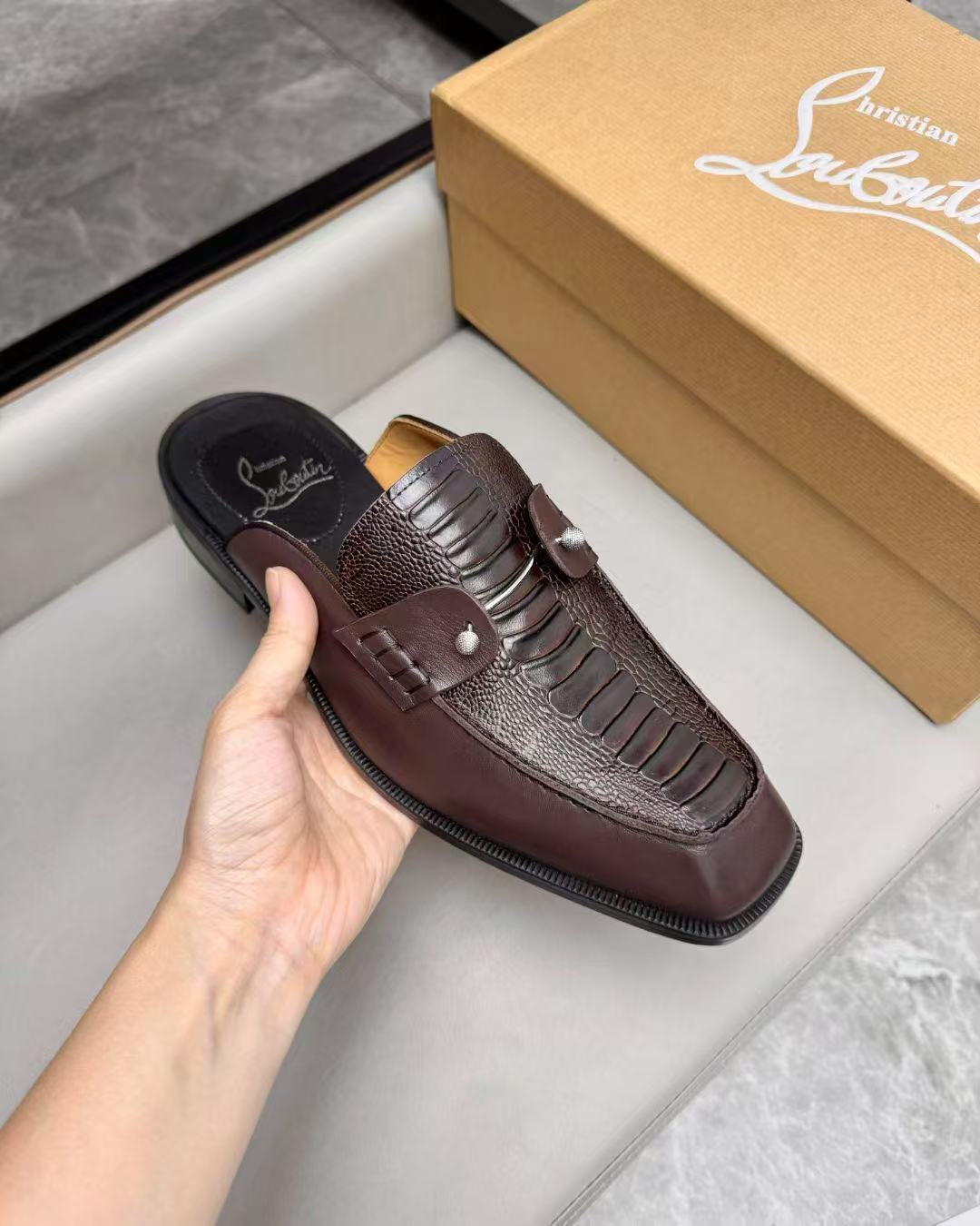 Christian Louboutin Style Leather Men's Shoes Men's Shoes Men's Shoes detail image 7 from source 782763