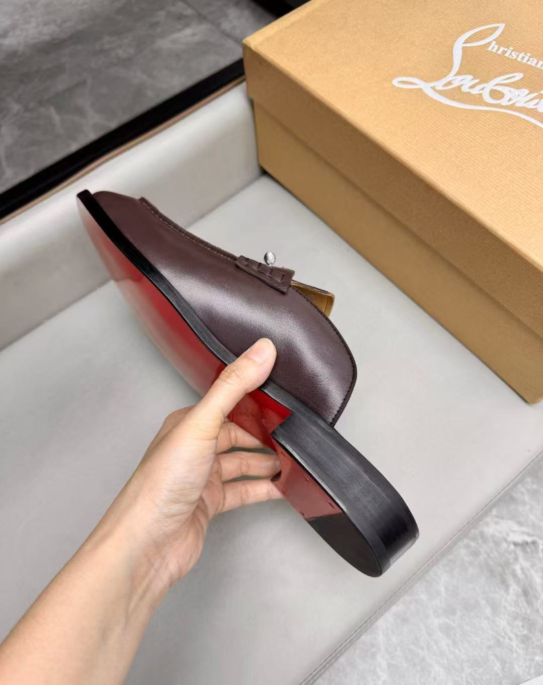 Christian Louboutin Style Leather Men's Shoes Men's Shoes Men's Shoes detail image 8 from source 782763