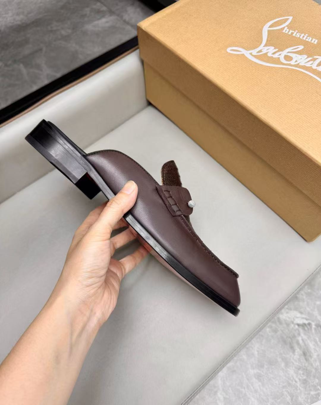 Christian Louboutin Style Leather Men's Shoes Men's Shoes Men's Shoes detail image 6 from source 782763