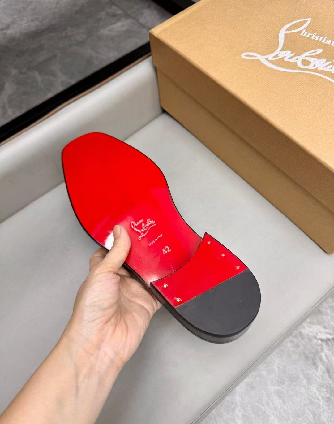 Christian Louboutin Style Leather Men's Shoes Men's Shoes Men's Shoes detail image 9 from source 782763