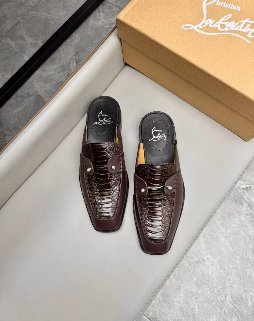 Christian Louboutin Style Leather Men's Shoes Men's Shoes Men's Shoes detail image 4 from source 782763