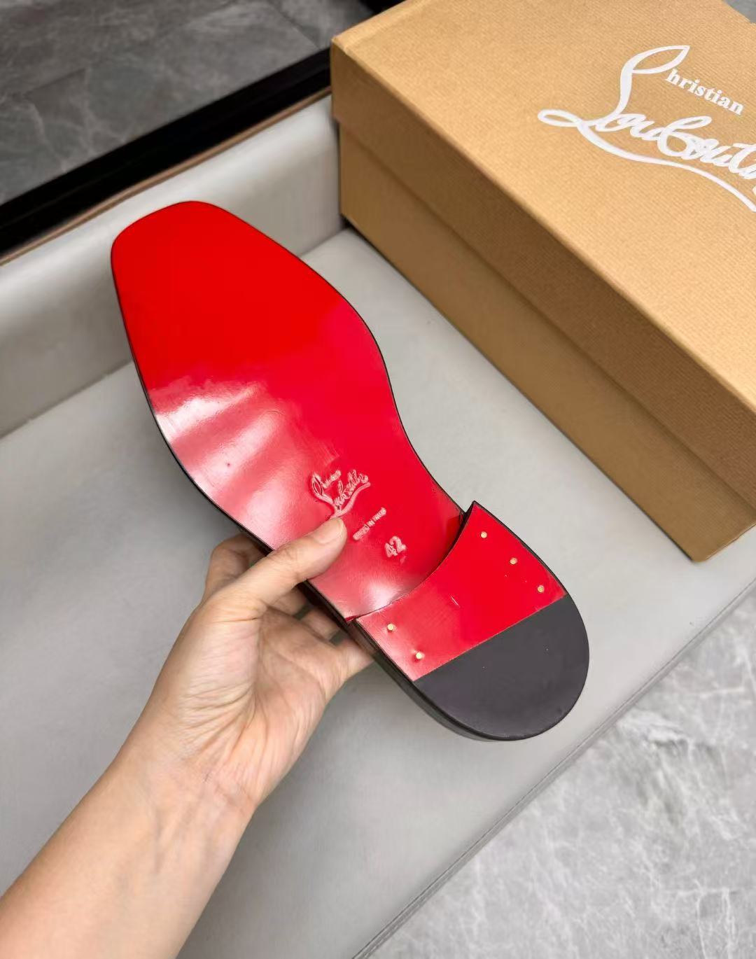 Christian Louboutin Style Leather Men's Shoes Men's Shoes Men's Shoes detail image 9 from source 782756