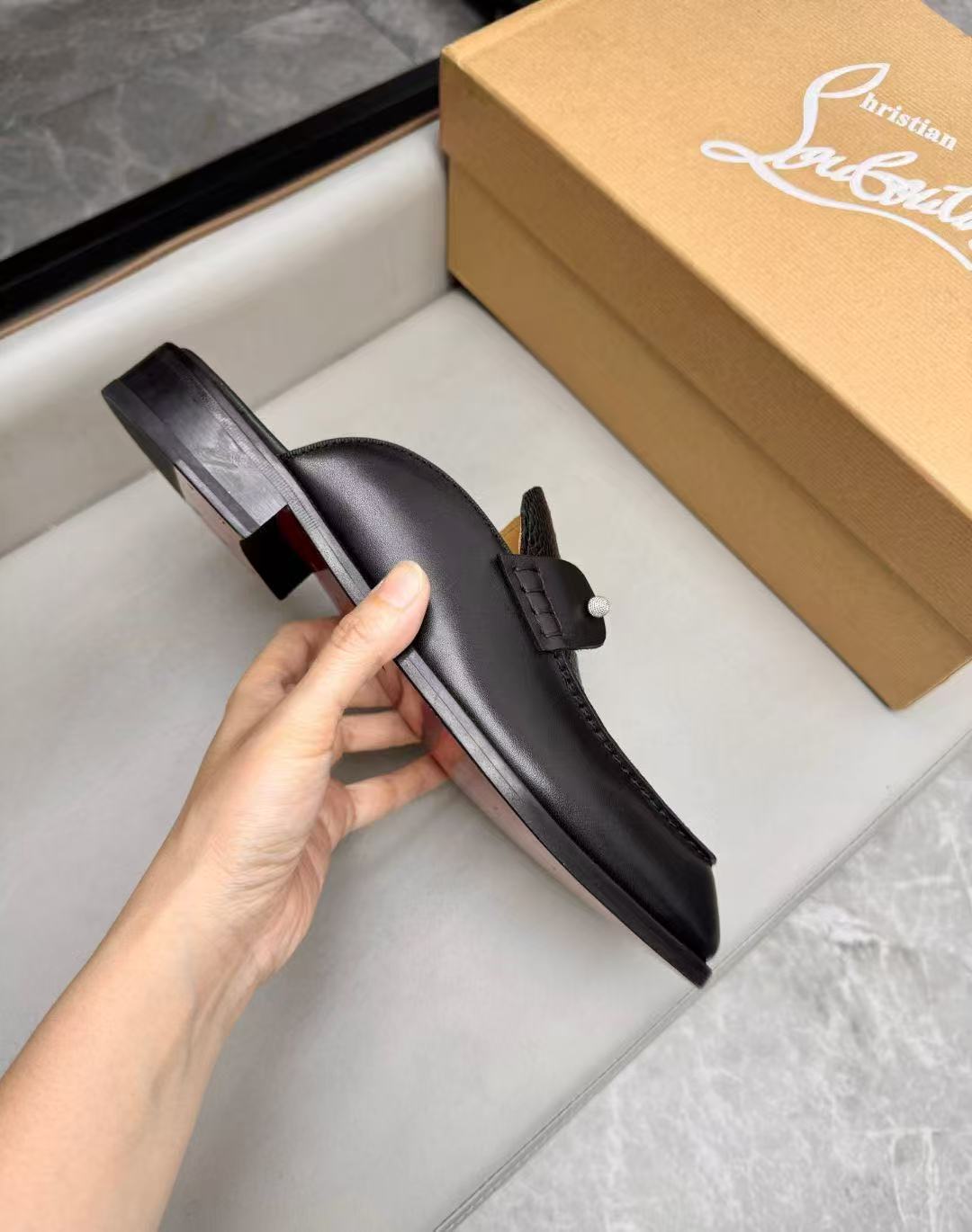 Christian Louboutin Style Leather Men's Shoes Men's Shoes Men's Shoes detail image 6 from source 782756