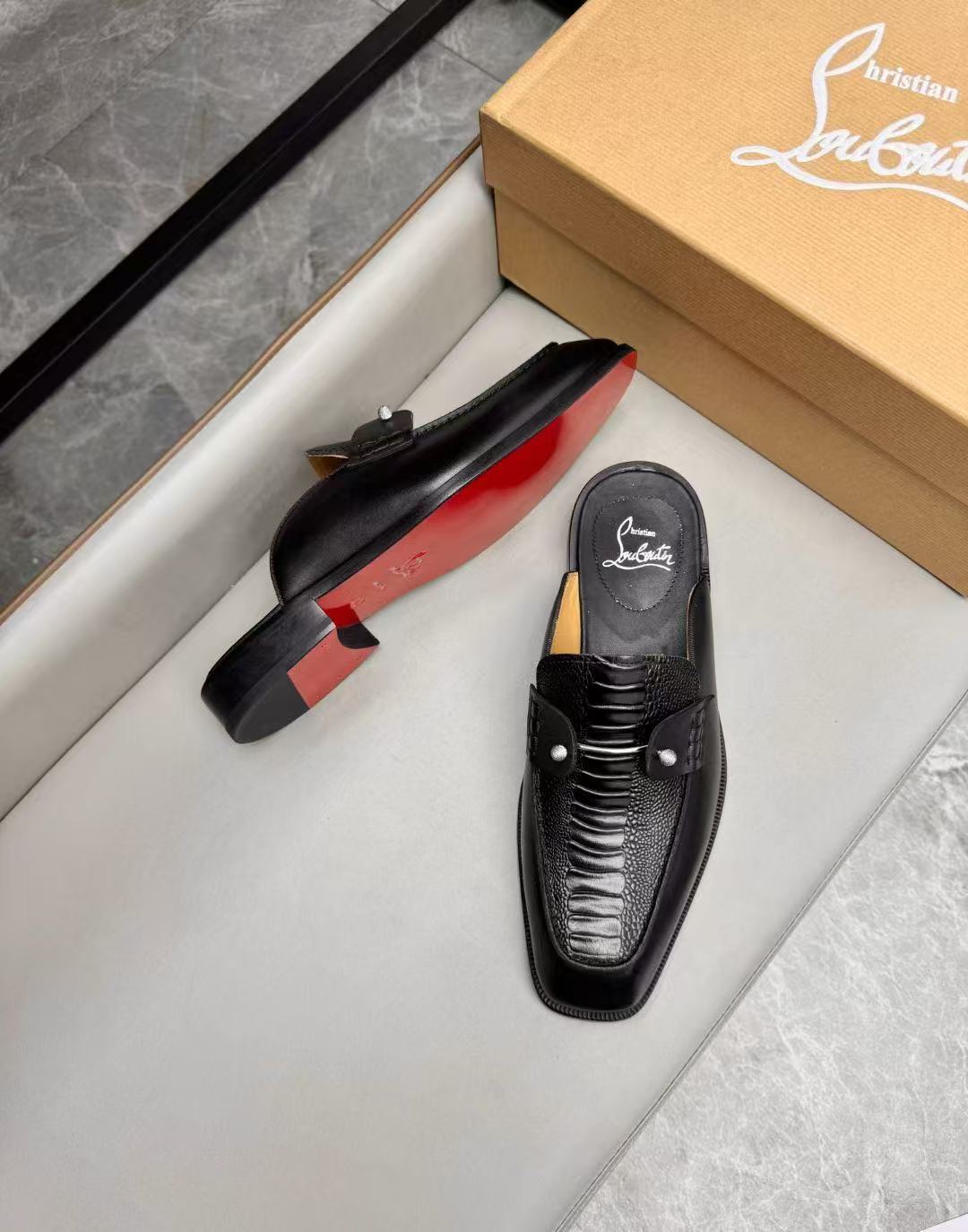 Christian Louboutin Style Leather Men's Shoes Men's Shoes Men's Shoes detail image 3 from source 782756