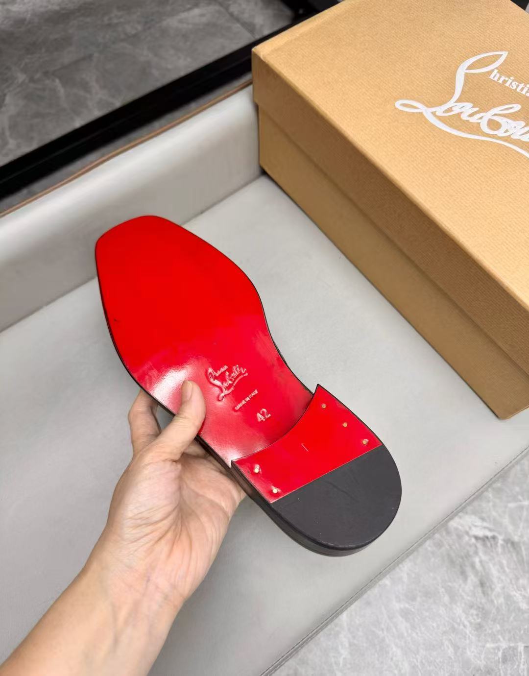 Christian Louboutin Style Leather Men's Shoes Men's Shoes Men's Shoes detail image 9 from source 782755