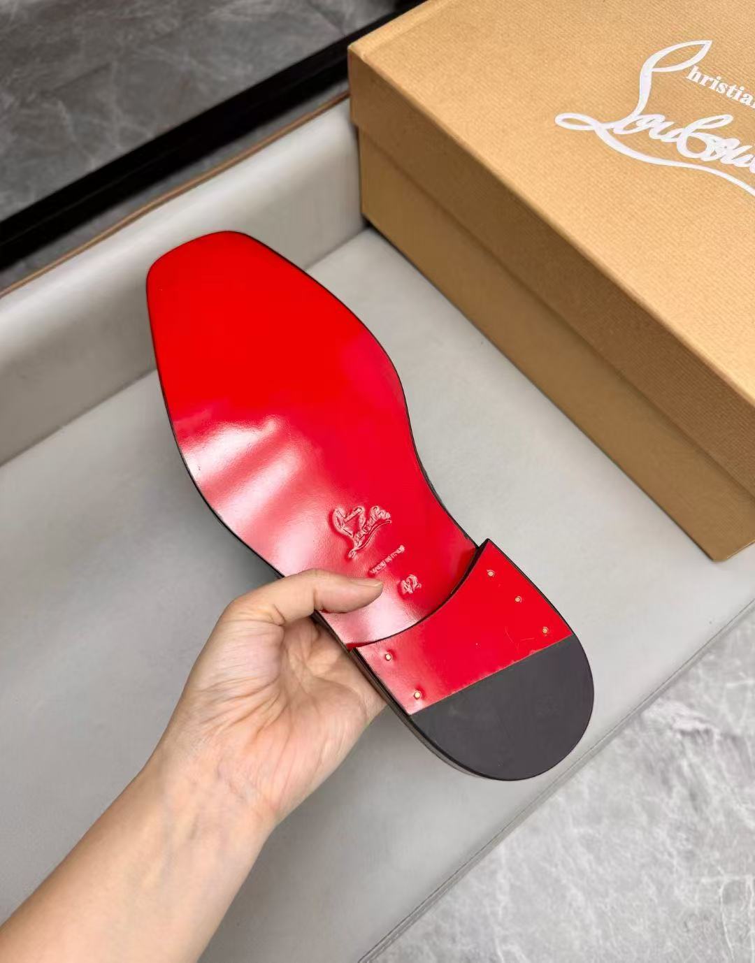 Christian Louboutin Style Leather Men's Shoes Men's Shoes Men's Shoes detail image 9 from source 782761