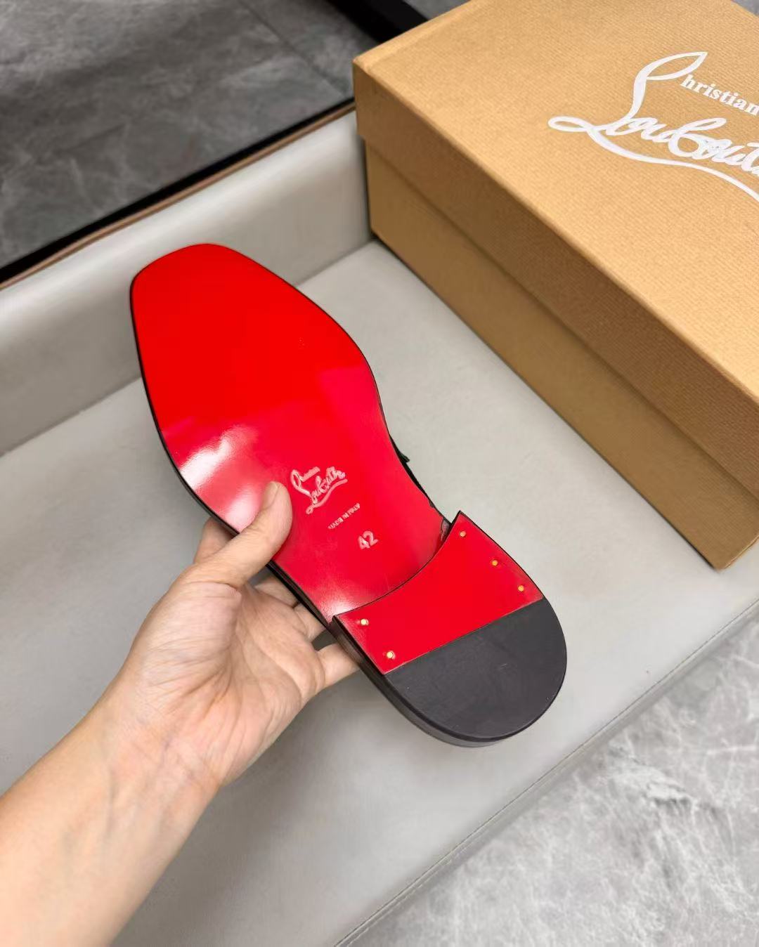 Christian Louboutin Style Leather Men's Shoes Men's Shoes Men's Shoes detail image 9 from source 782757