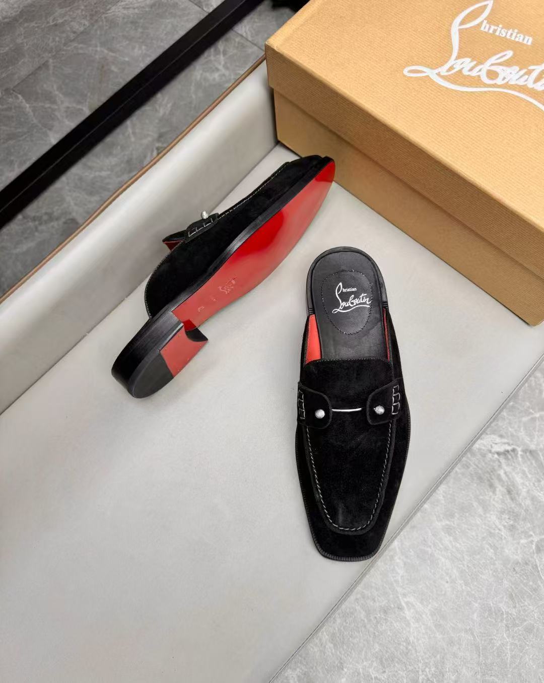 Christian Louboutin Style Leather Men's Shoes Men's Shoes Men's Shoes detail image 3 from source 782757