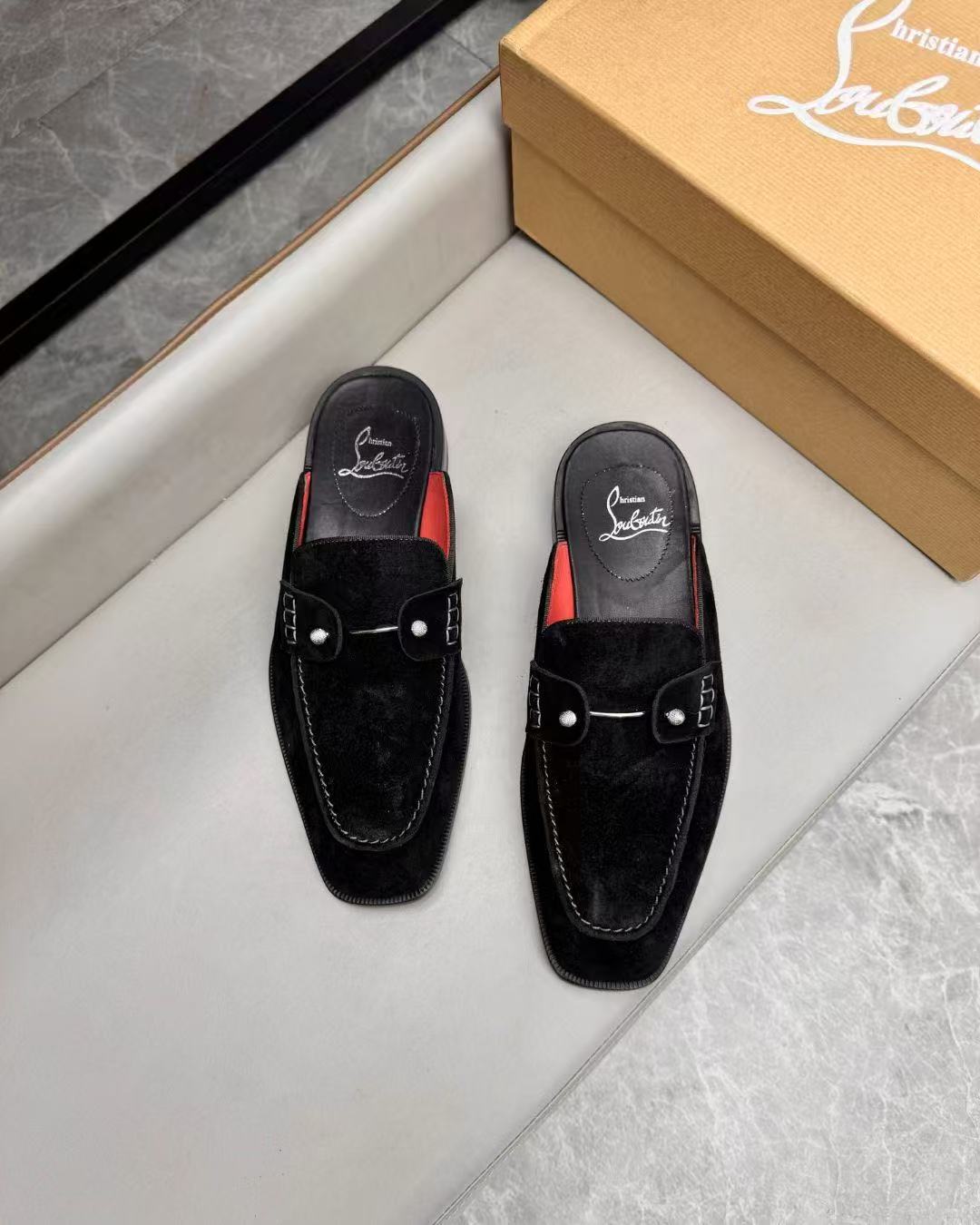Christian Louboutin Style Leather Men's Shoes Men's Shoes Men's Shoes detail image 4 from source 782757