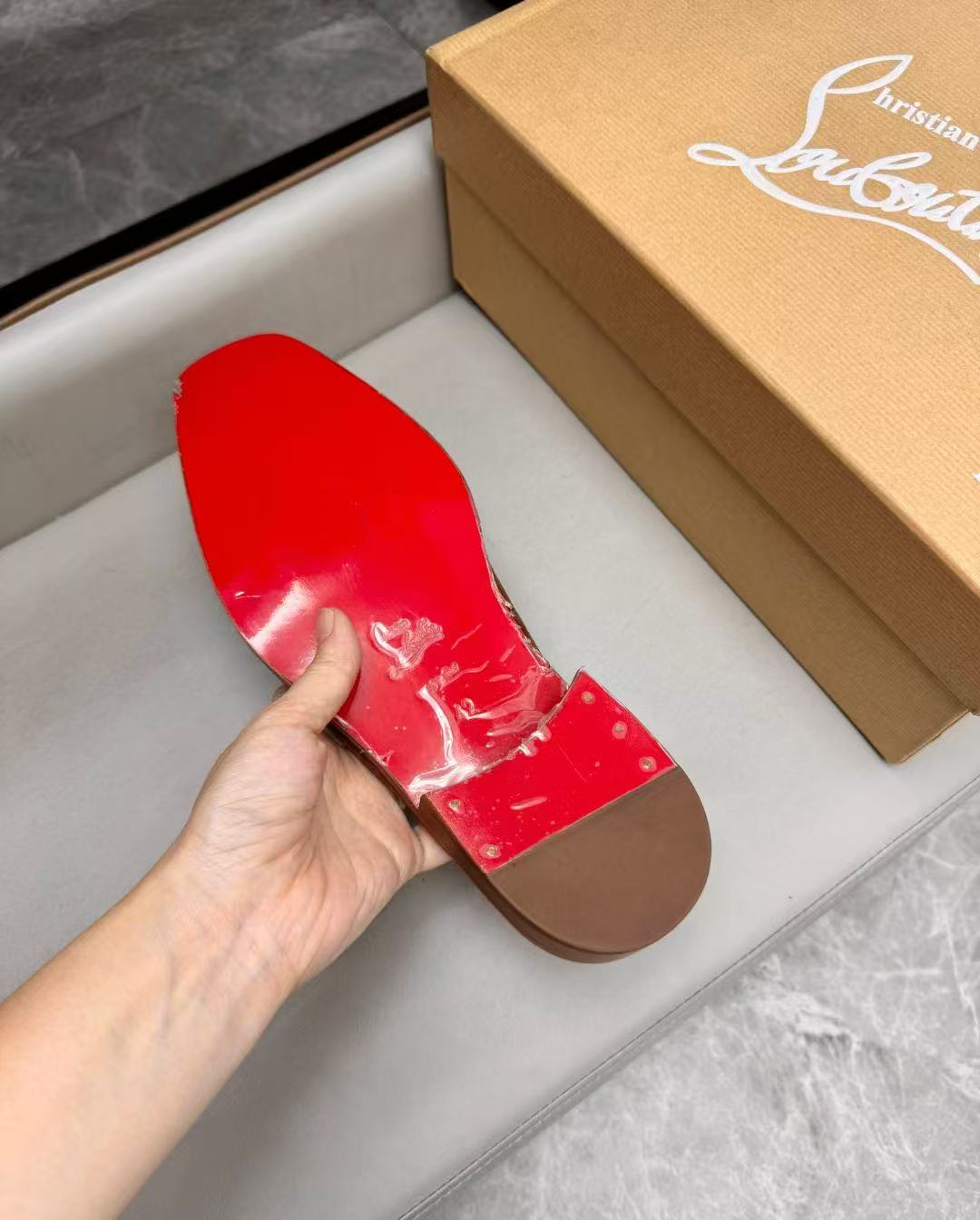 Christian Louboutin Style Leather Men's Shoes Men's Shoes Men's Shoes detail image 9 from source 782759