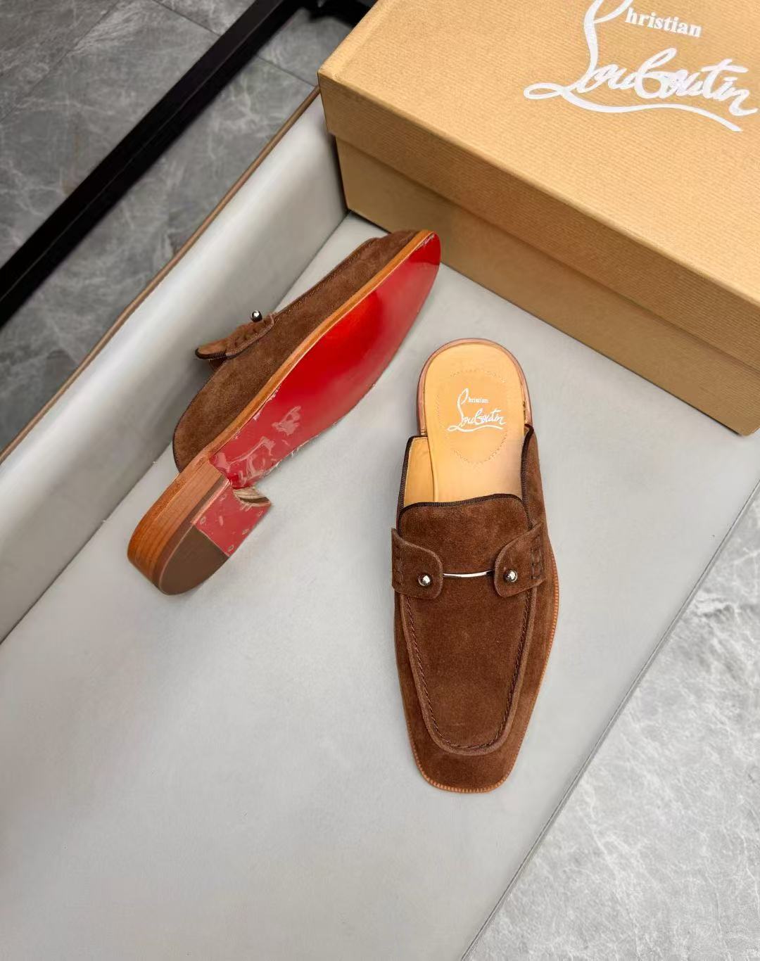 Christian Louboutin Style Leather Men's Shoes Men's Shoes Men's Shoes detail image 3 from source 782759