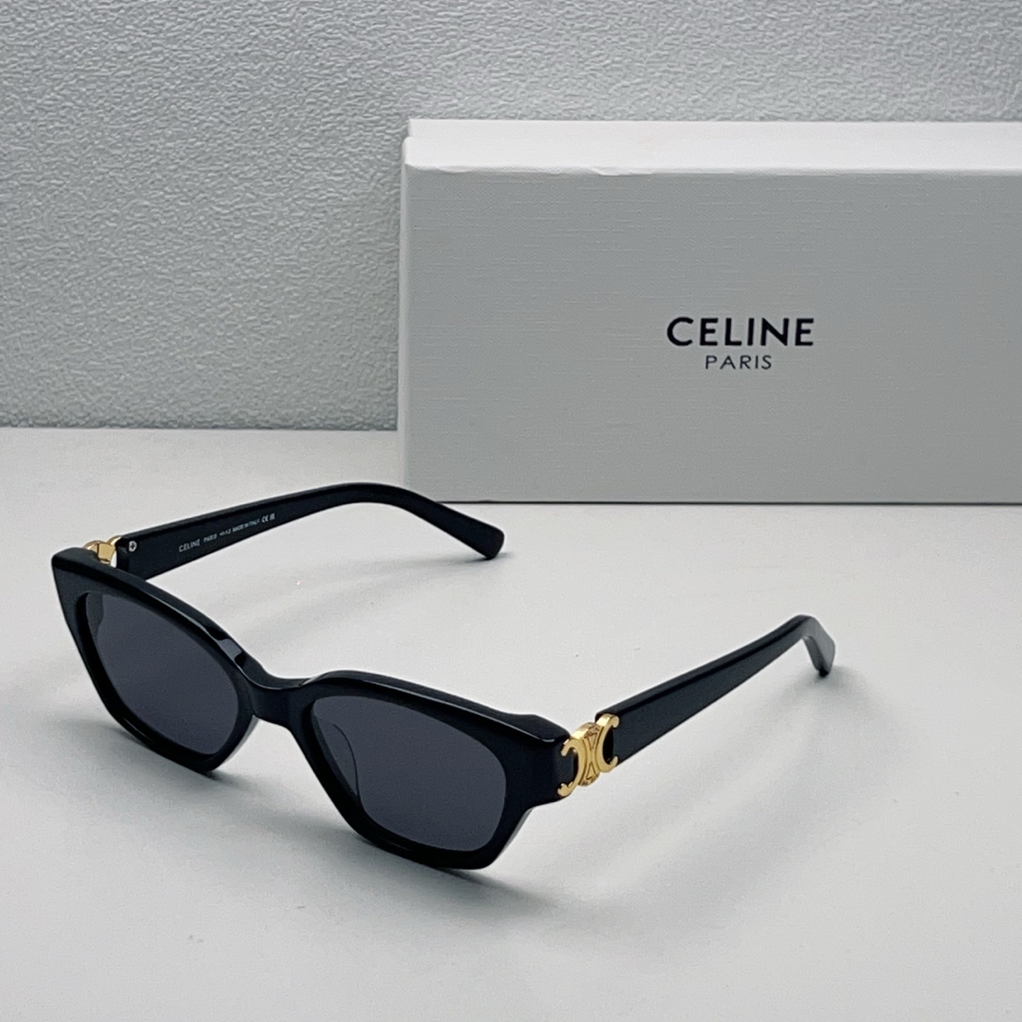 CELINE Sunglasses Acetate Rectangular