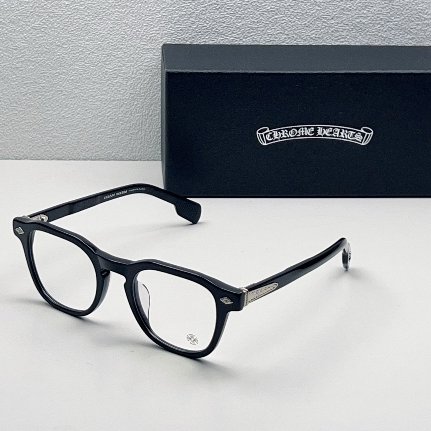 Chrome Hearts Acetate Black Frame Glasses