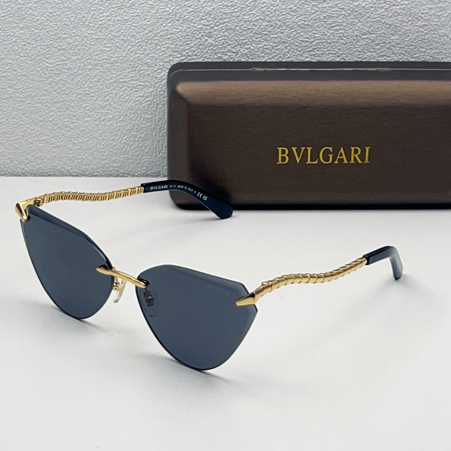 BVLGARI Sunglasses Frameless Metal Cat Eye