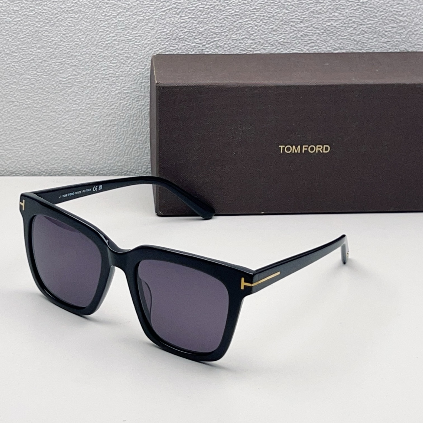 Солнцезащитные очки TOM FORD из ацетата, квадратные, черная оправа