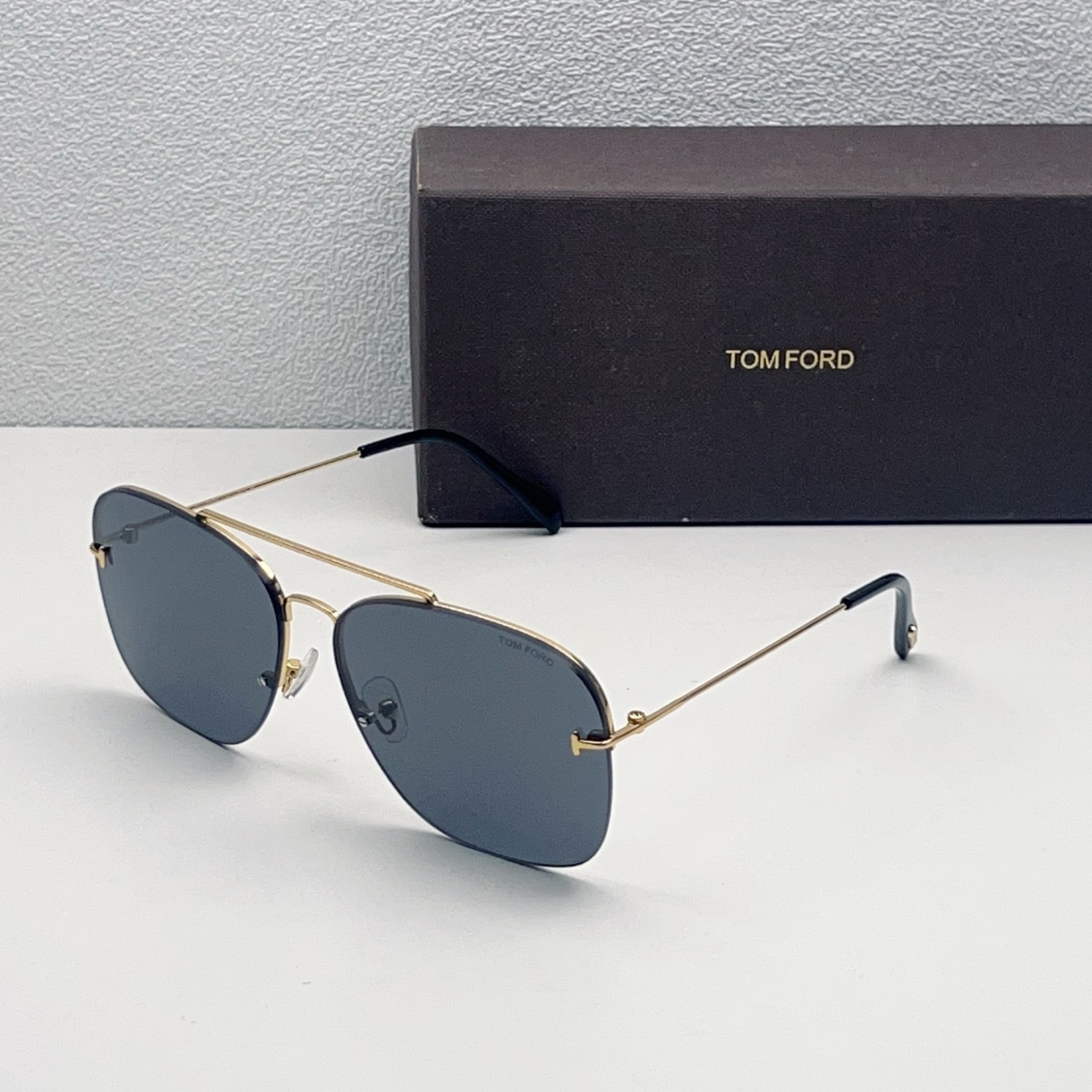 TOM FORD Sunglasses Metal Rimless Aviator