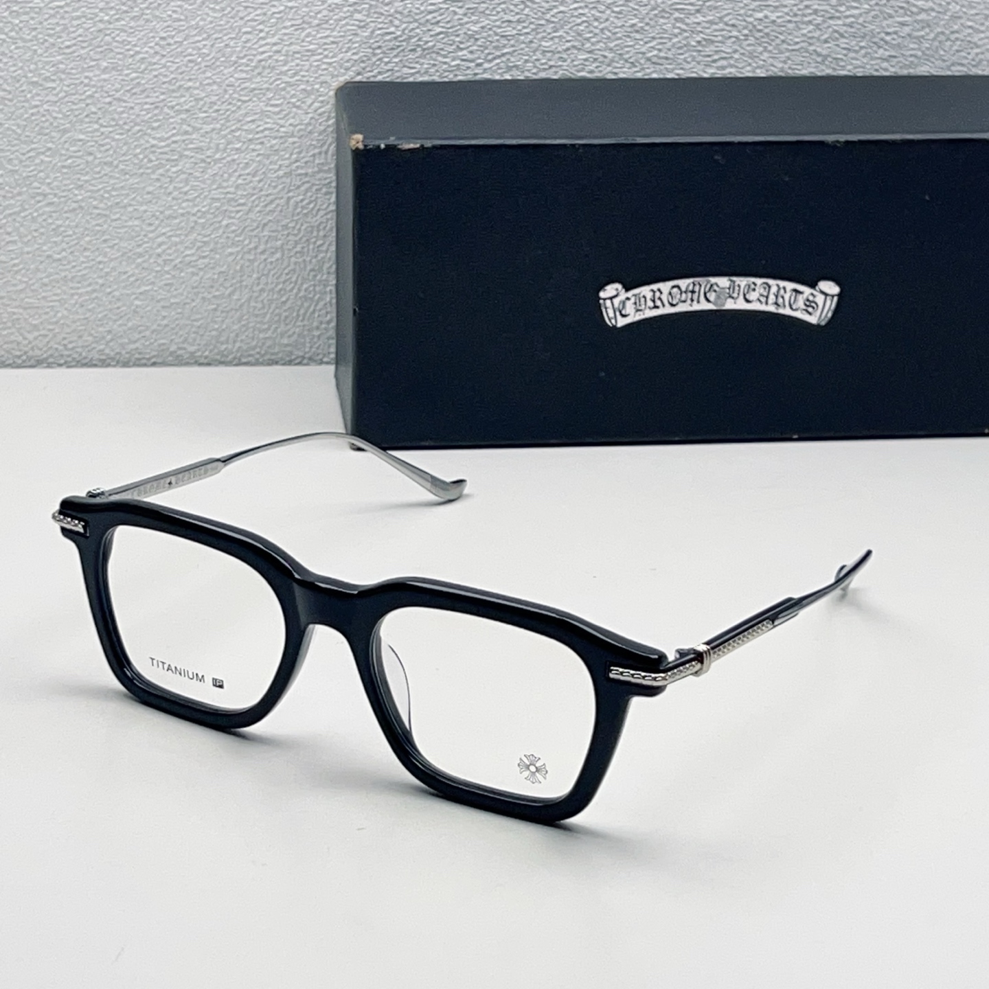 Chrome Hearts Acetate Titanium Square-Frame Glasses