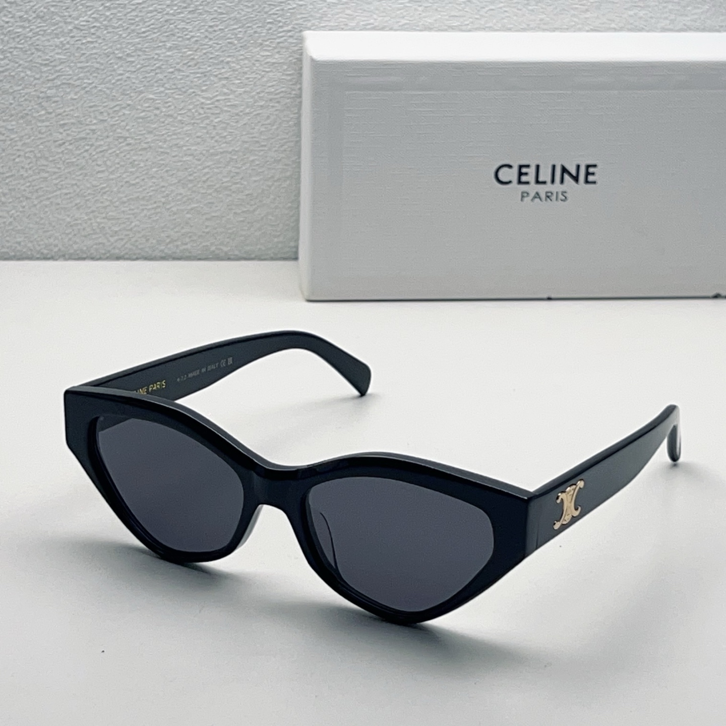 CELINE 太陽眼鏡 板材 貓眼 黑色